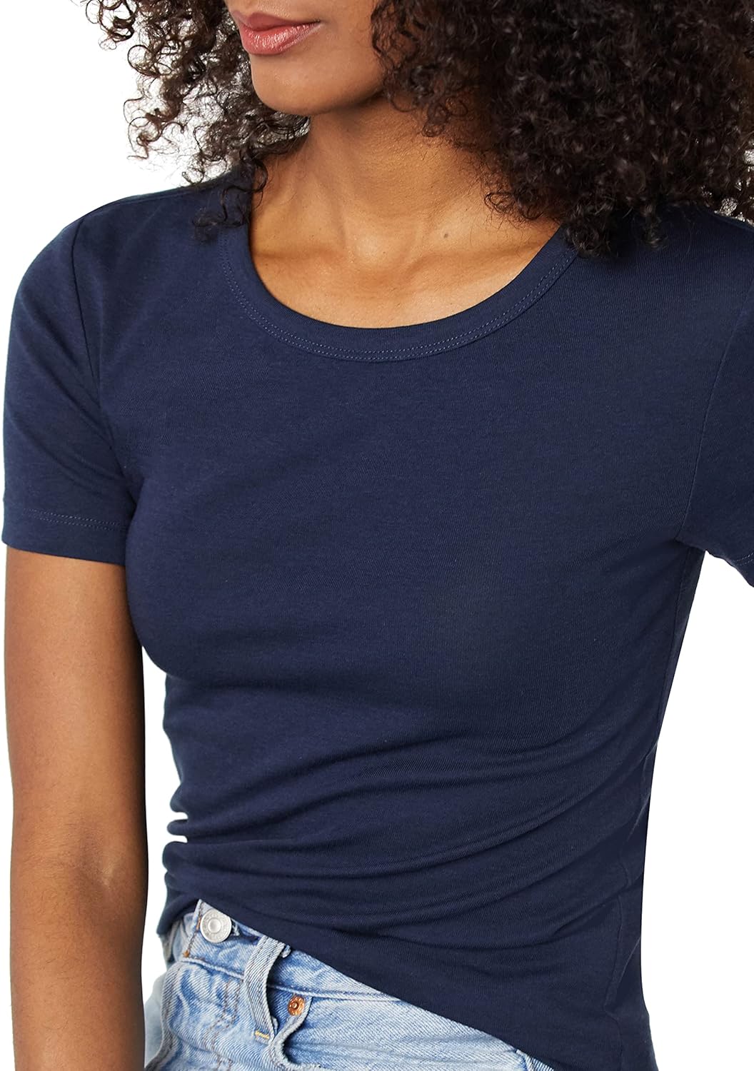 Thumbnail 2 de Amazon Essentials Women's Slim-Fit Short-Sleeve Crewneck T-Shirt, Pack of 2