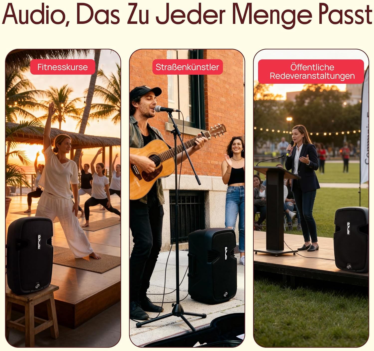 Thumbnail 1 de Großer Pyle Bluetooth Partybox-Lautsprecher mit 900 W, 12-Zoll-Tieftöner, USB/SD/AUX/FM & XLR