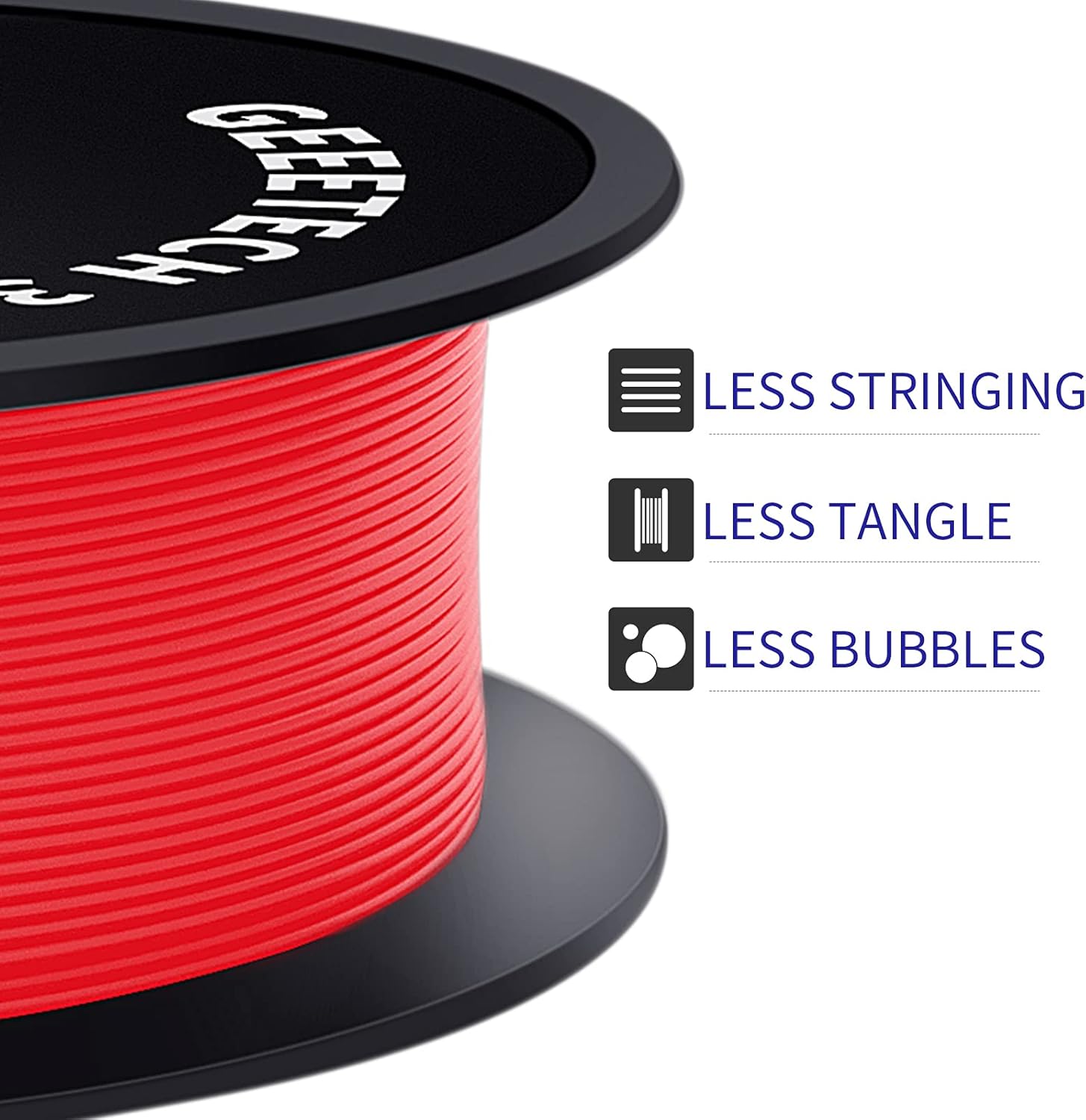 Thumbnail 1 de GEEETECH PETG Filament 1,75 mm, 1 kg, Rot – Präzise, belastbar und kompatibel