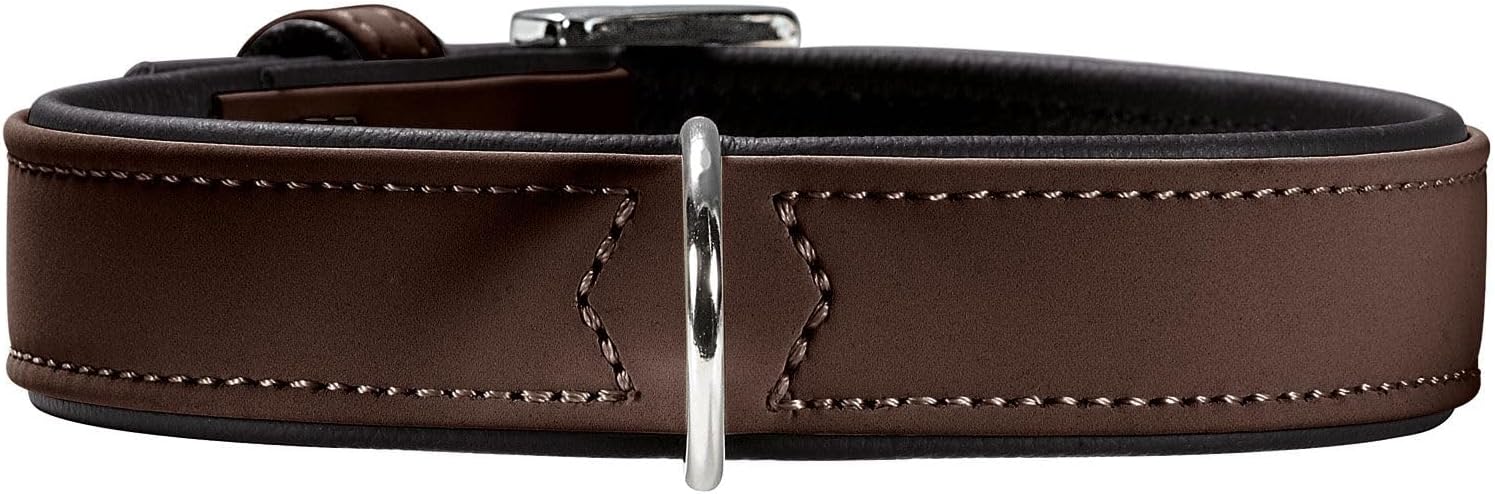 Detalle de HUNTER Softie Hundehalsband – Nubukoptik aus Kunstleder, Made in Germany, Größe 55