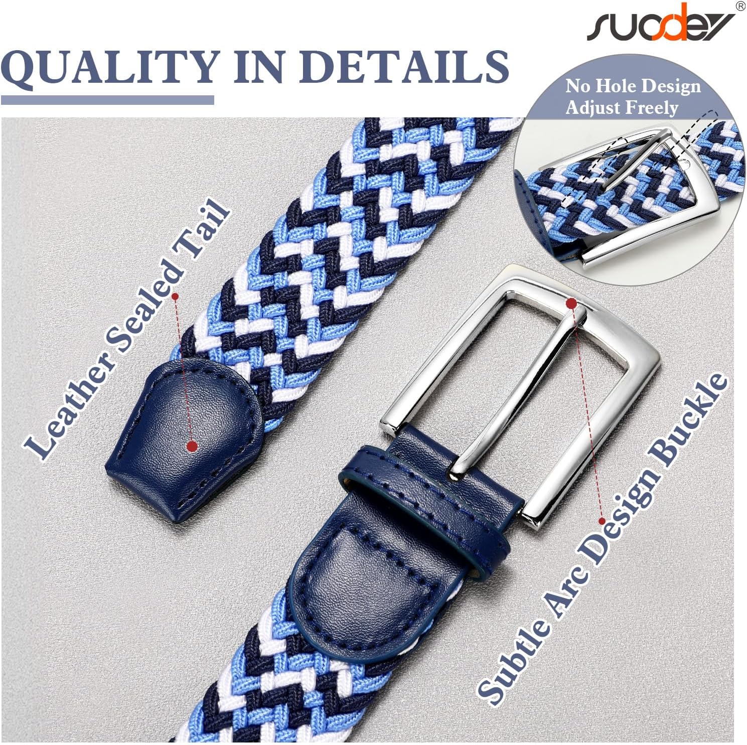 Detalle de SUOSDEY Men's Woven Belt