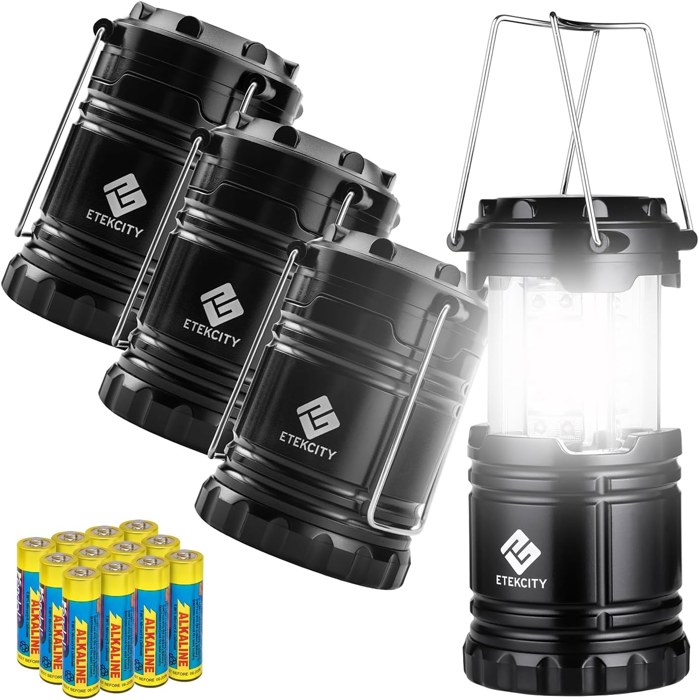 Detalle de Etekcity CL10-4 Pack LED Camping Lanterns, 4-Pack, 360° Light