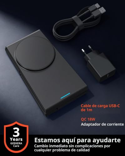 Thumbnail 7 de GEEKERA Estación de Carga 3 en 1 para Apple: base magnética MagSafe para iPhone, Apple Watch y AirPods (Negro Mate)