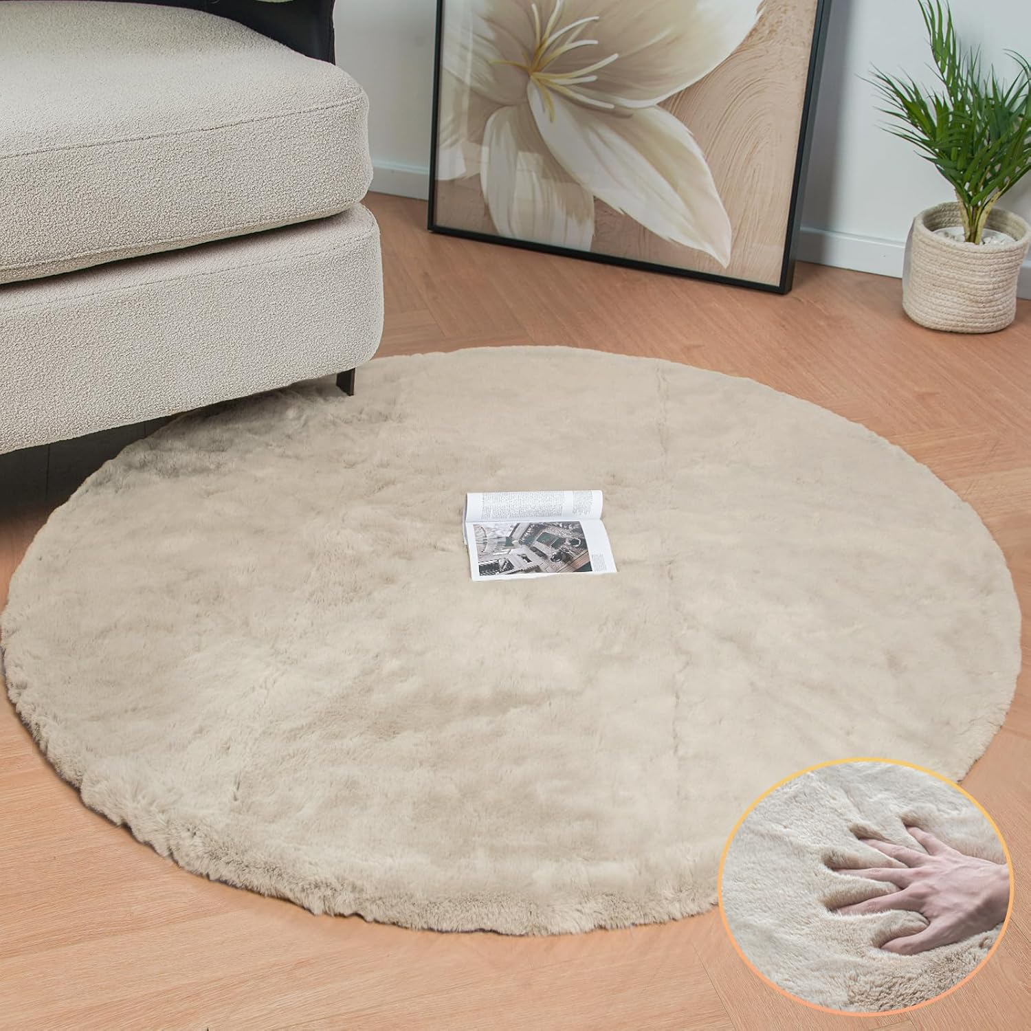 Thumbnail 2 de ORINOVA Teppich rund 90 cm Beige 🏠