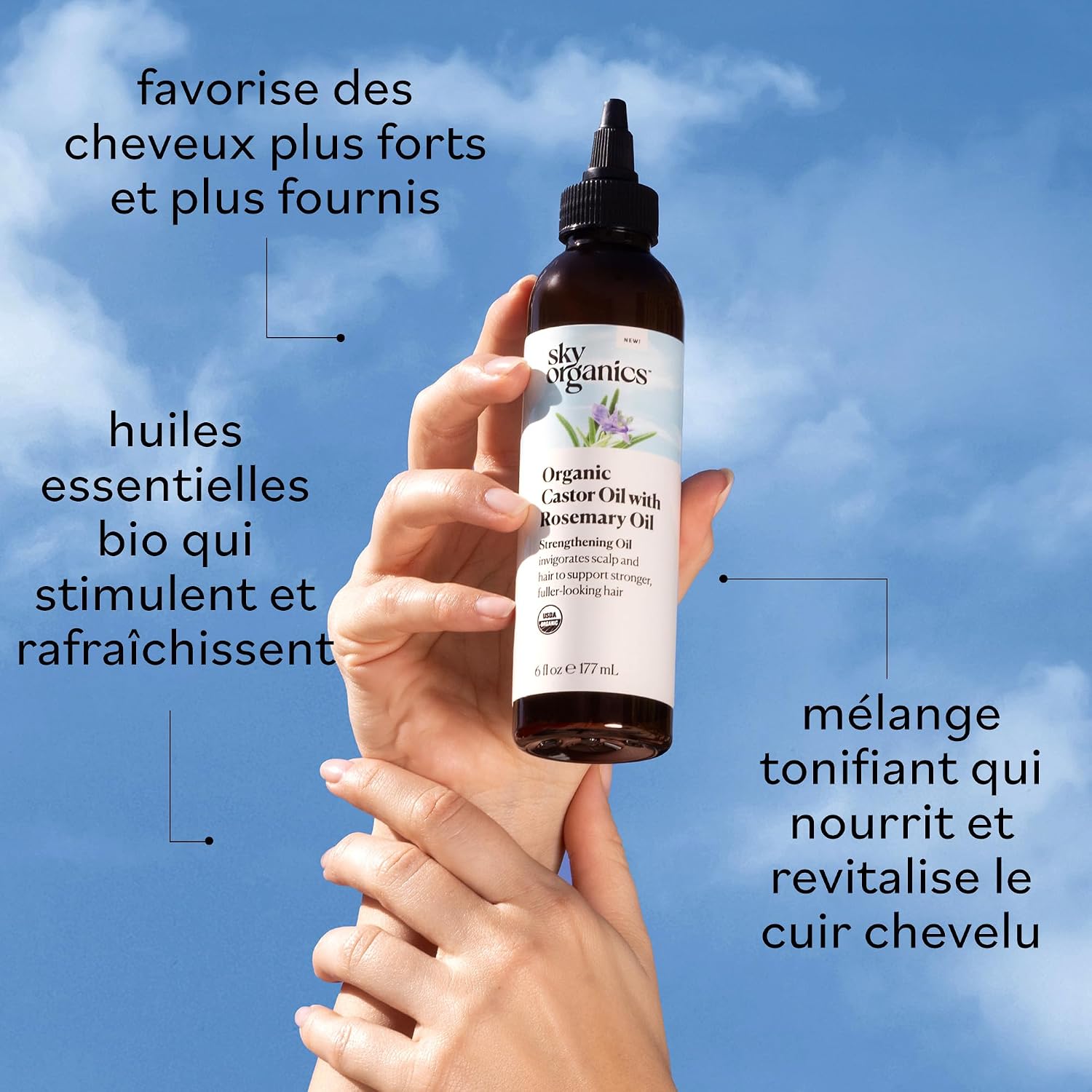 Detalle 2 de Sky Organics Castor Oil Strengthening