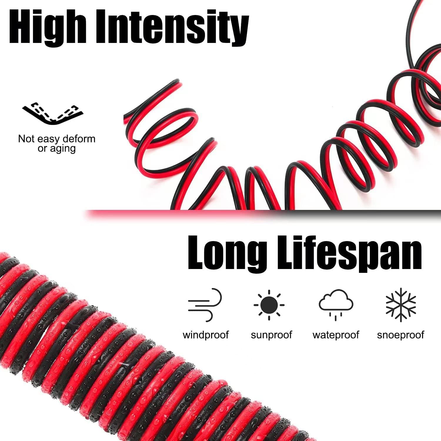 Thumbnail 3 de 12V/24V 16AWG Heavy Duty Cigarette Lighter Extension Cable – 20ft with LED and Built-in 20A Fuse