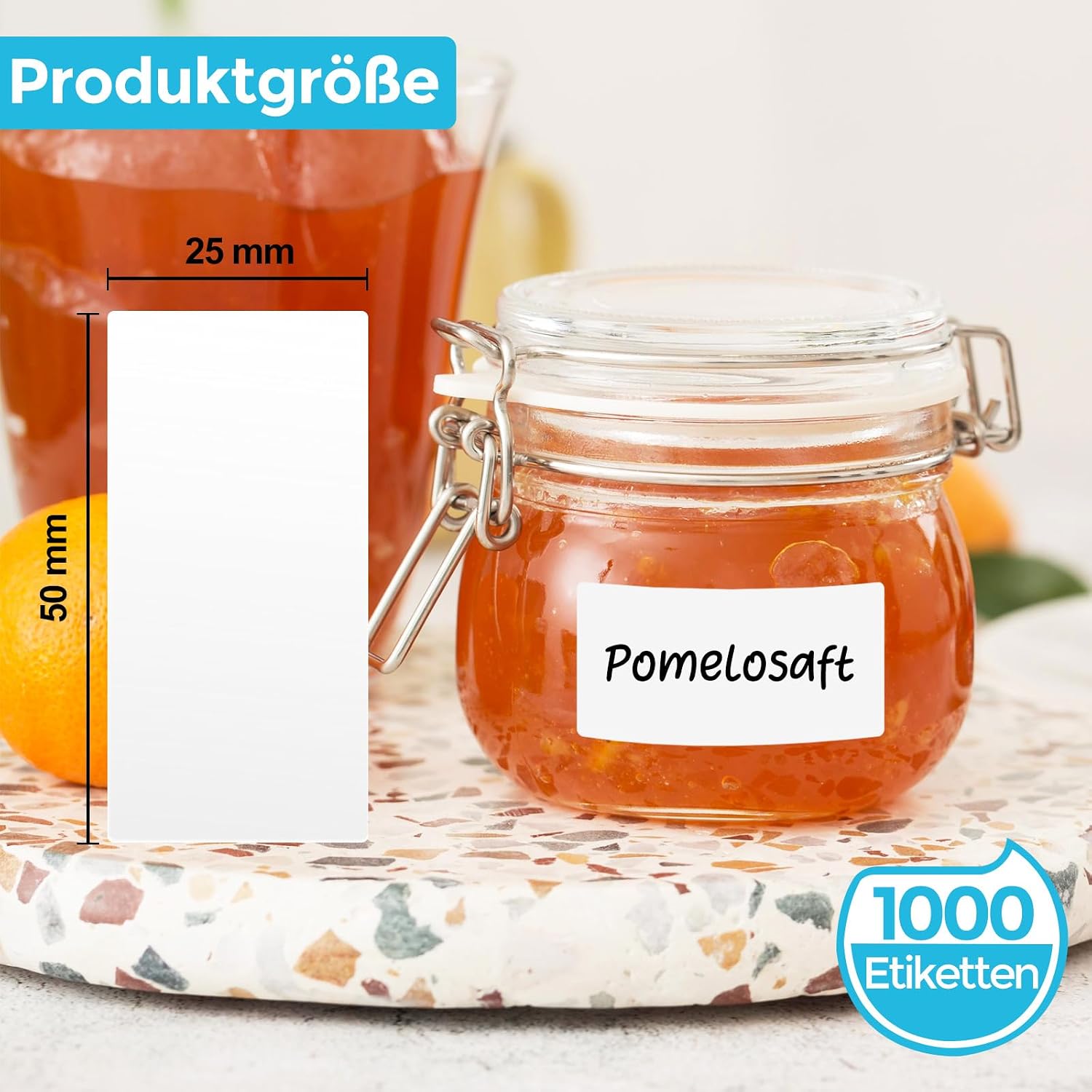Thumbnail 1 de KTRIO Etiketten Selbstklebend – 1000 Stück, 25 x 50 mm, wasserdicht, rückstandslos ablösbar