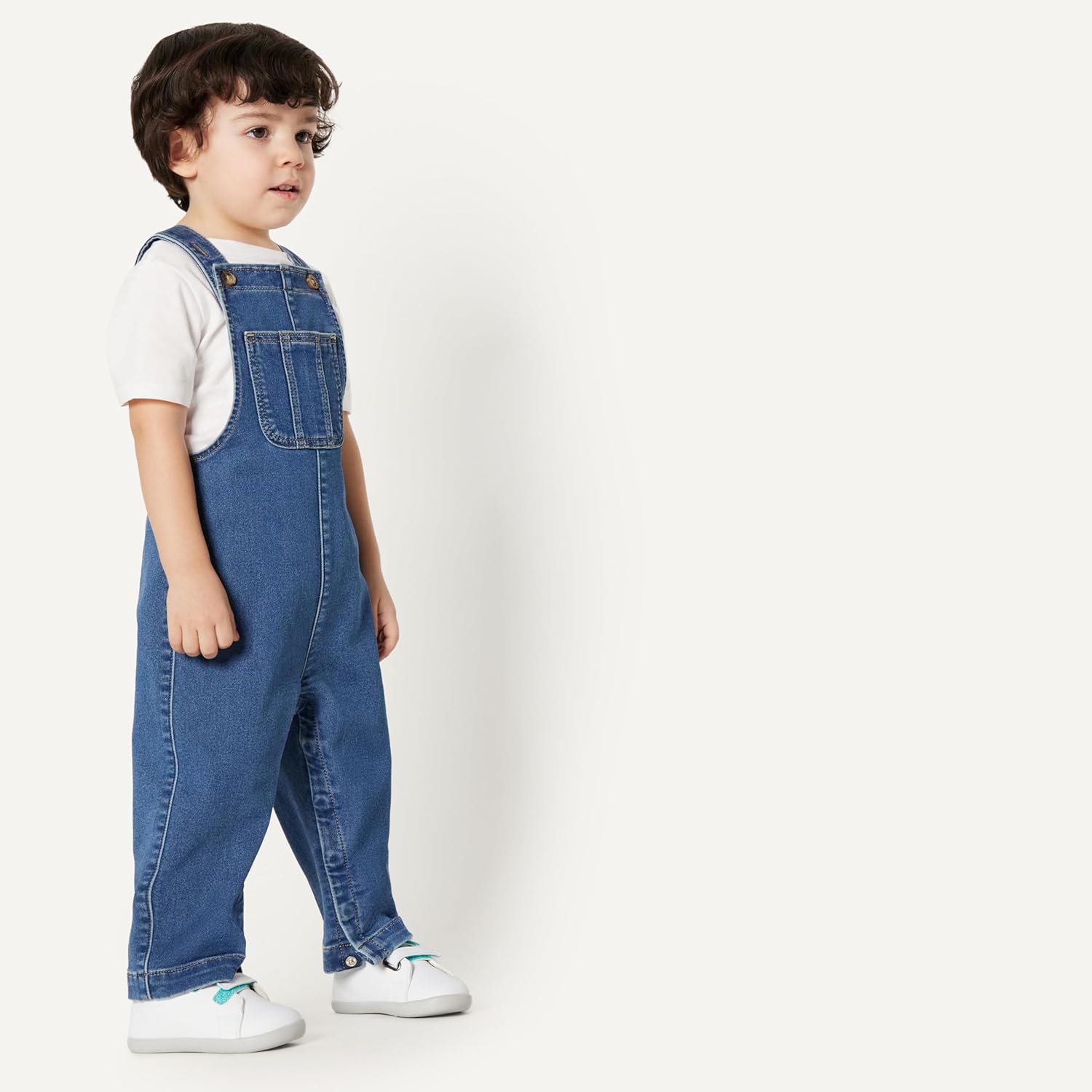 Thumbnail 1 de Amazon Essentials Unisex Babies’ Soft Stretch Denim Overalls (Regular Fit)