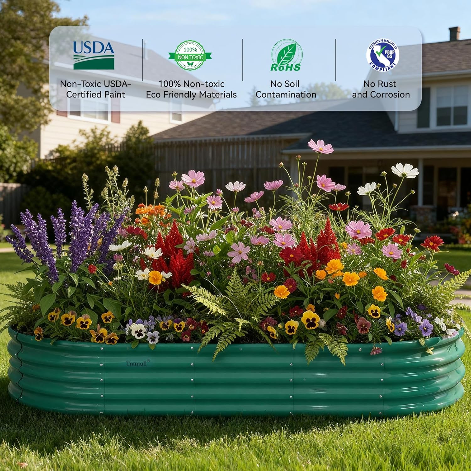 Thumbnail 5 de 8x3x1.5ft Galvanized Raised Garden Bed by Tramull