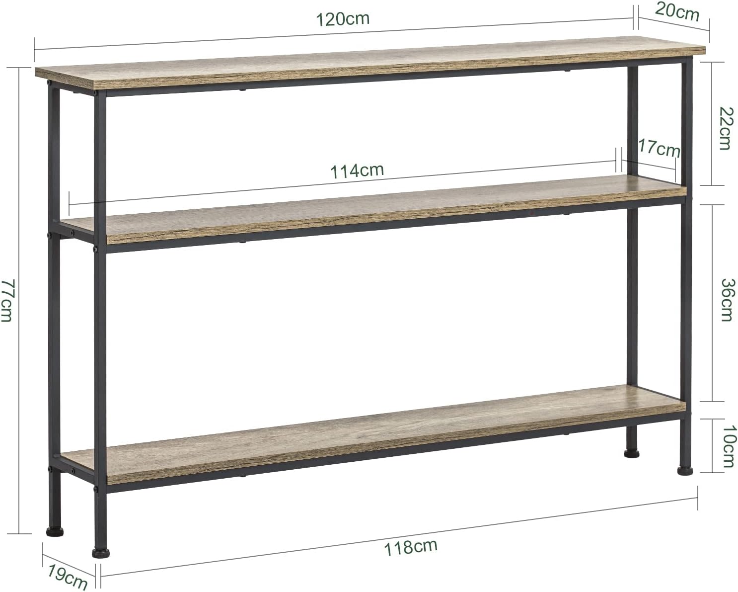 Thumbnail 2 de SoBuy FSB49-PZ Console 3 étagères L120 cm
