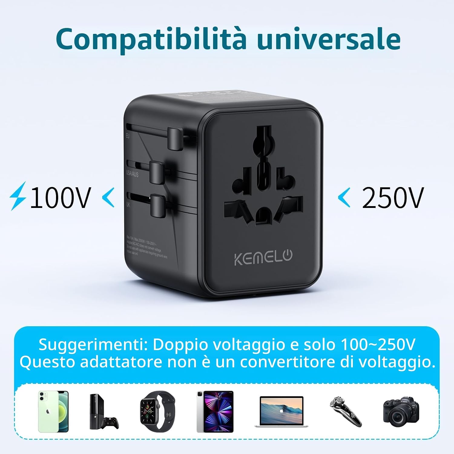 Thumbnail 5 de Adattatore Universale 25W Viaggio 5 in 1