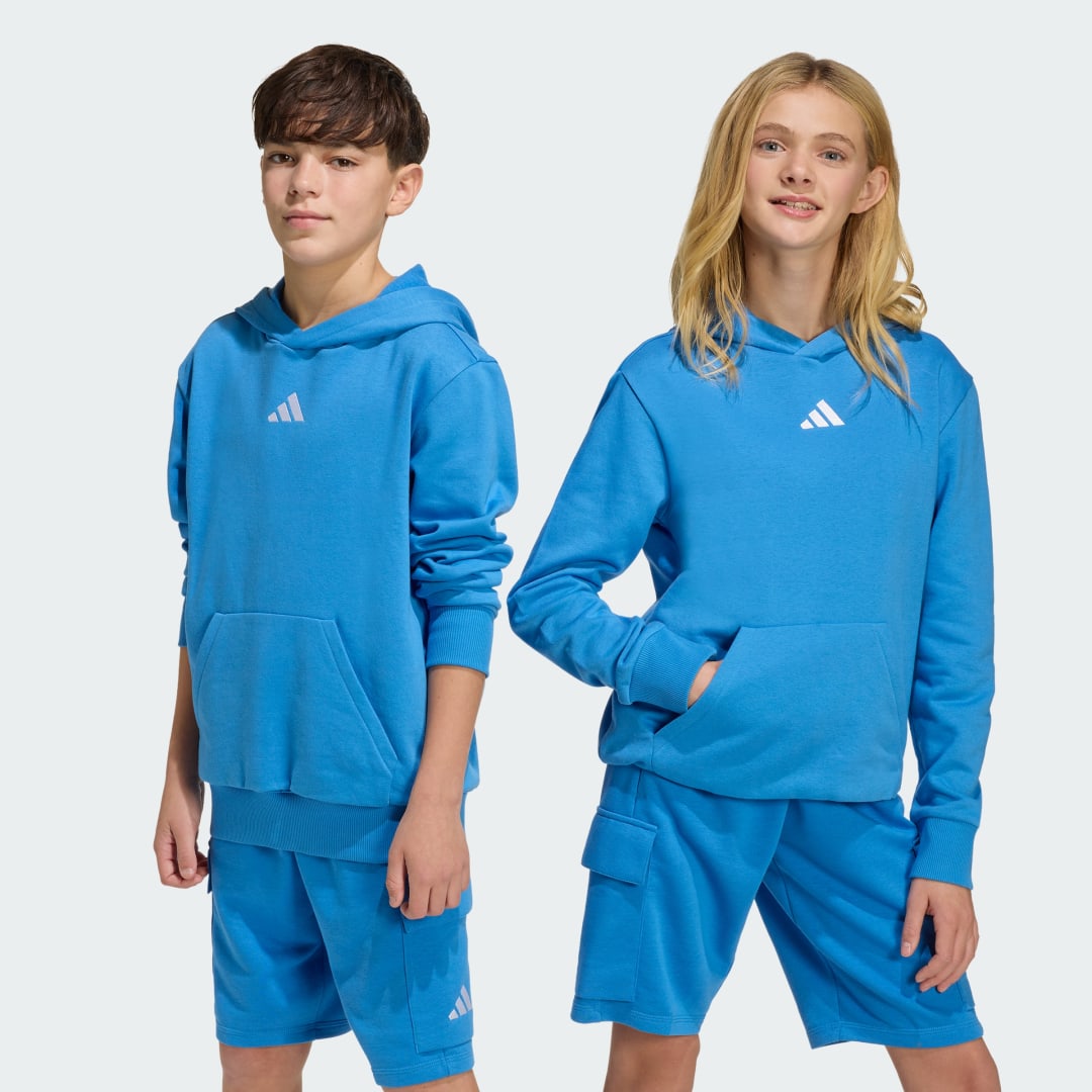 Detalle de Sudadera con capucha Essentials (Adolescentes) de Adidas: comodidad y estilo para jóvenes