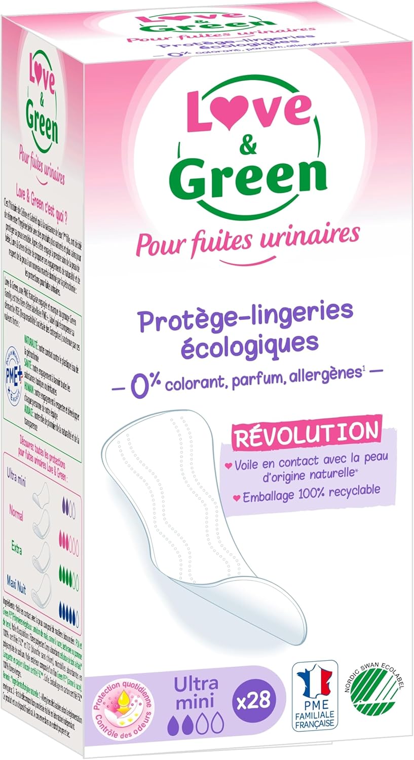 Thumbnail 1 de Love & Green Protège-lingeries Incontinence Ultra Mini – 28 unités