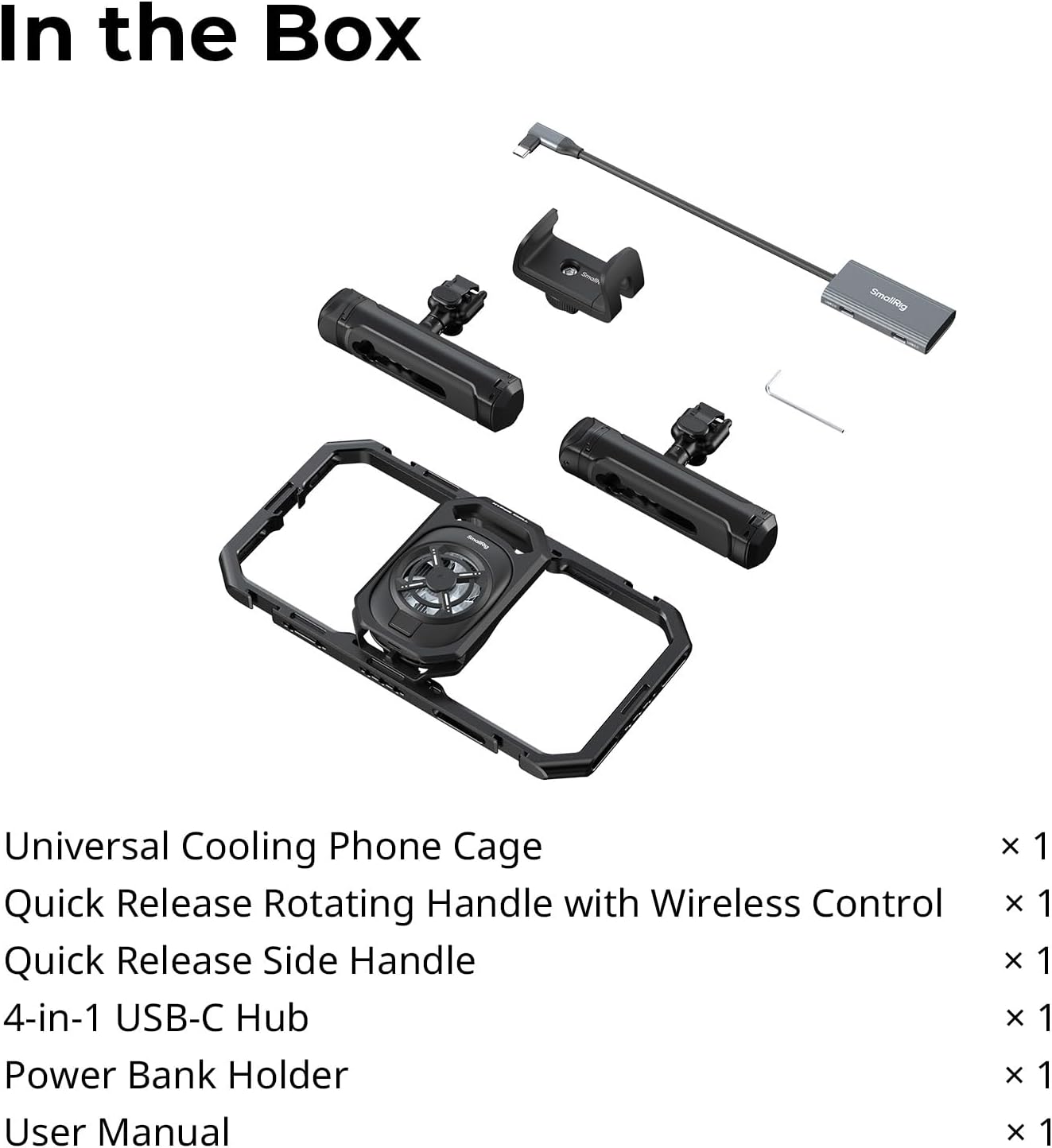 Thumbnail 6 de SMALLRIG 5276 All-in-One Cooling Dual Handle Phone Cage Kit (15W active cooling + 4-in-1 USB-C hub)