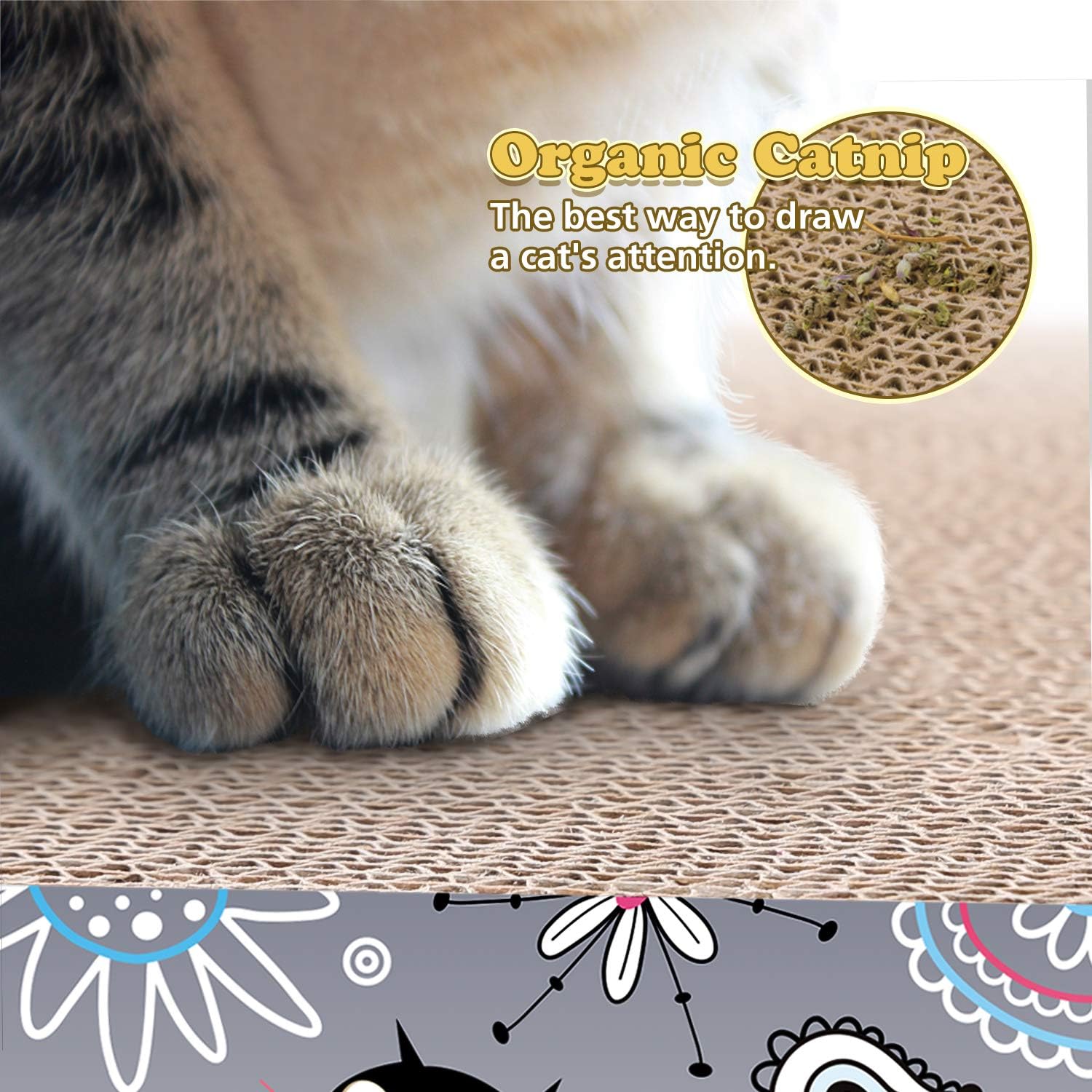 Thumbnail 2 de LIKEA Tiragraffi in cartone ondulato reversibile per gatti con erba organica