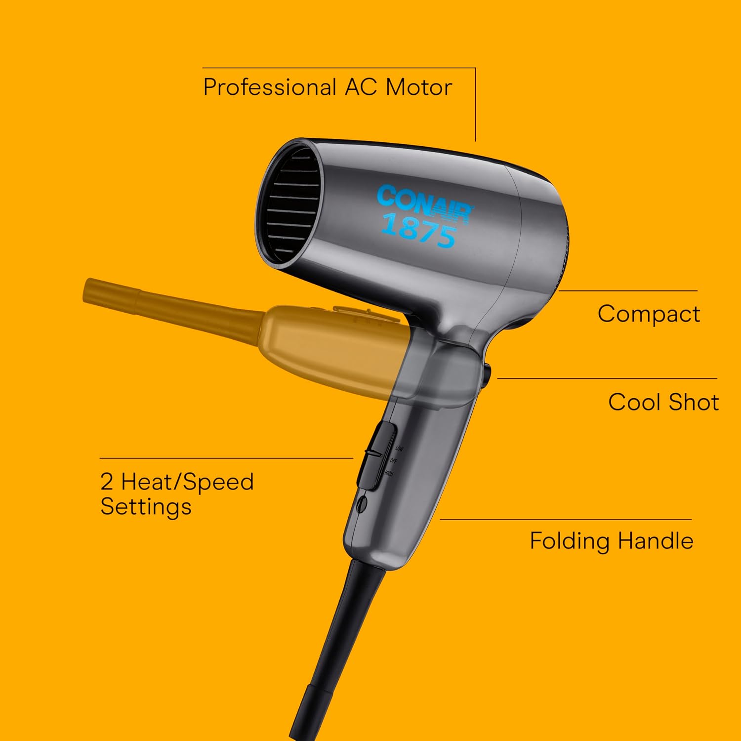 Detalle 2 de Conair Travel Hair Dryer 1875W
