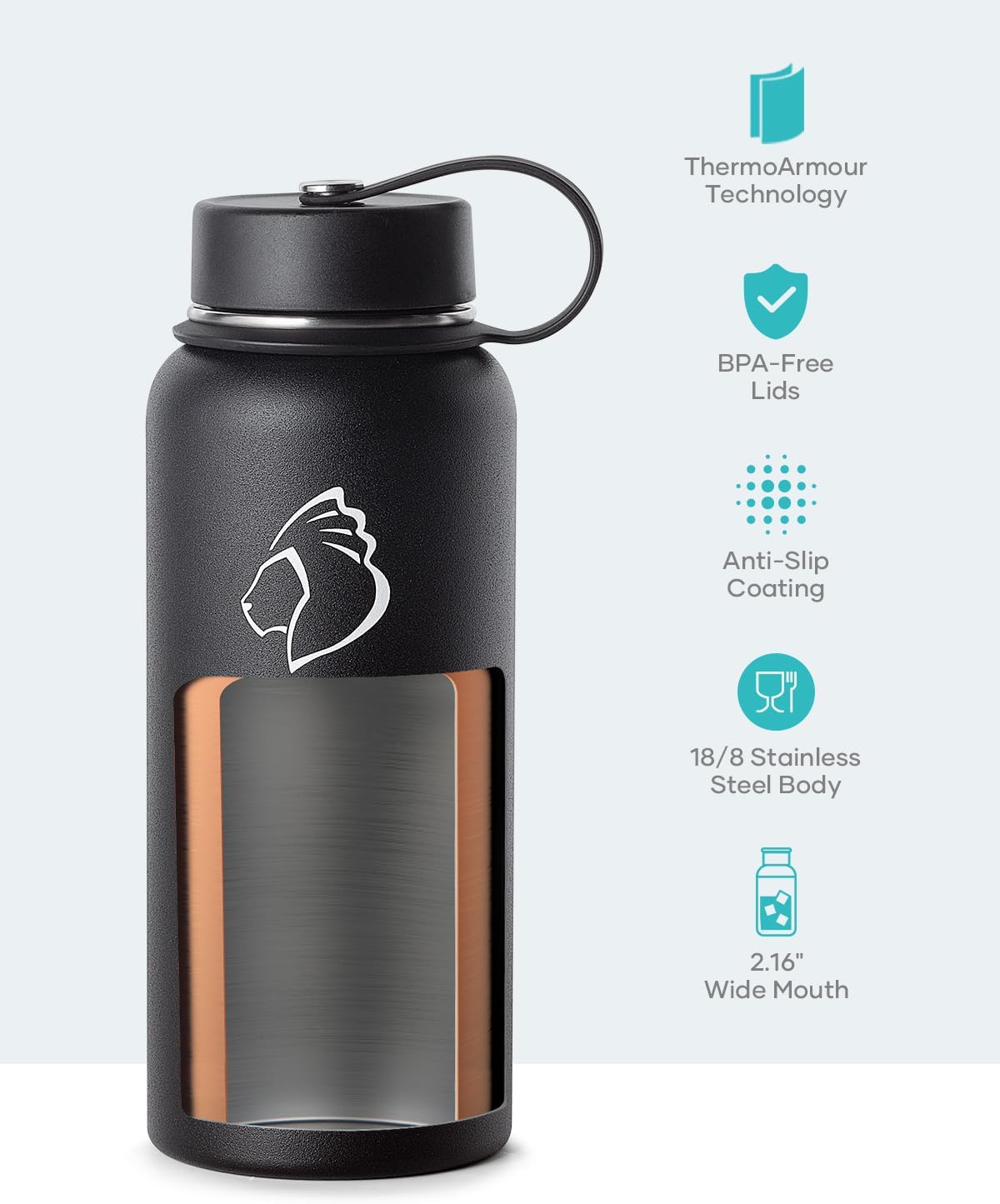 Detalle 2 de BUZIO 32 oz insulated water bottle