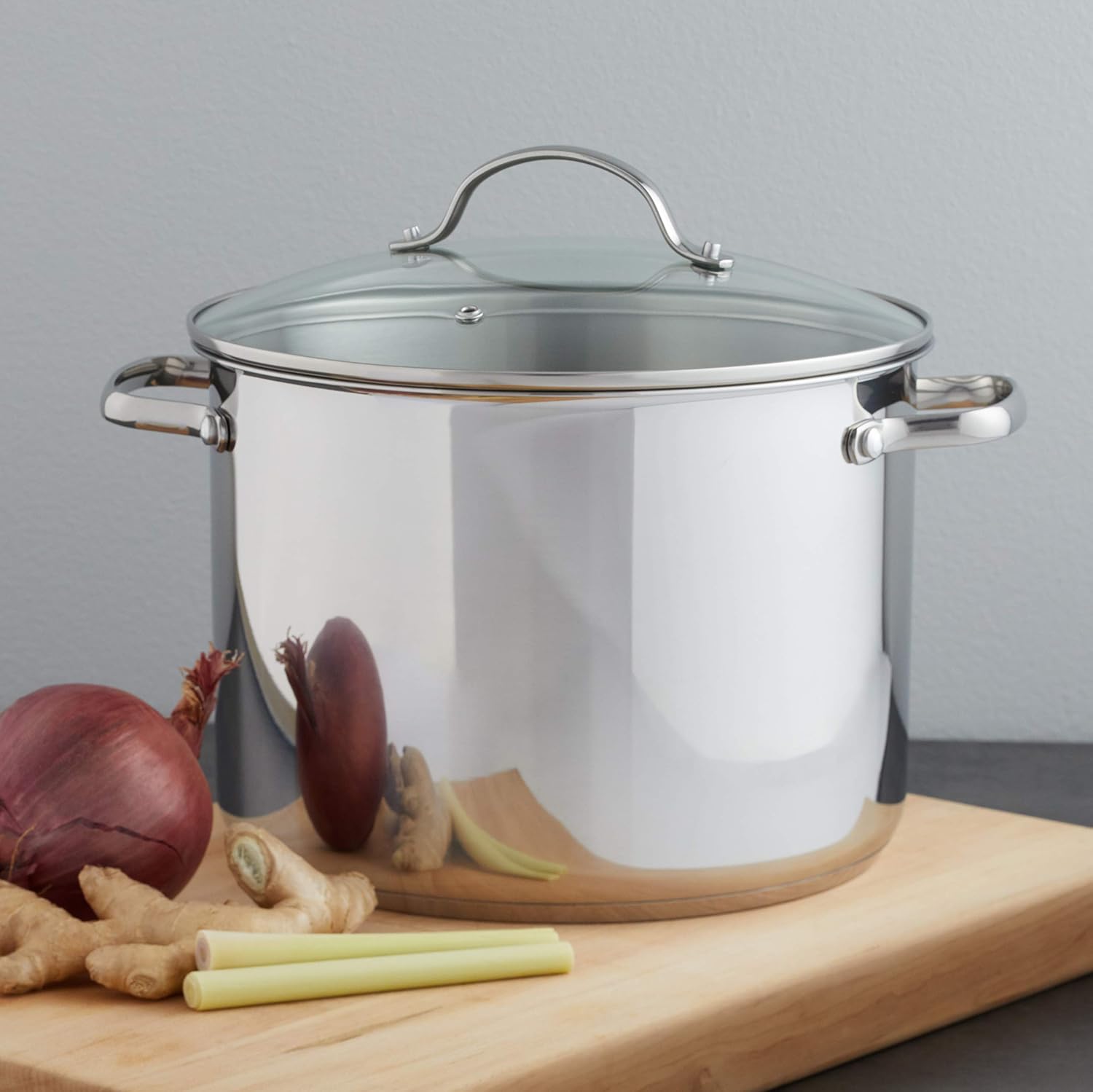 Thumbnail 4 de Amazon Basics Stainless Steel Stock Pot with Lid, 7.6 L