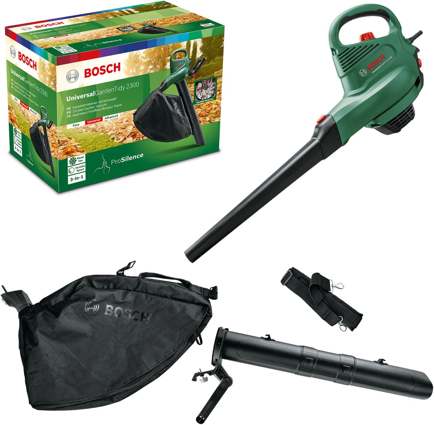Thumbnail 6 de Bosch UniversalGardenTidy 3000 electric leaf blower & vacuum (3000 W, variable speed, 50 l collection bag)