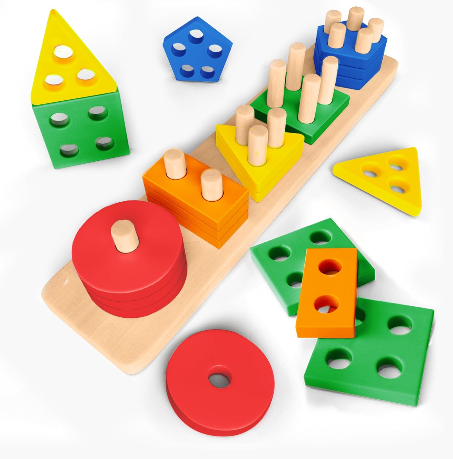 Detalle de Sweety Fox Juguetes Montessori 20 piezas para 1 año