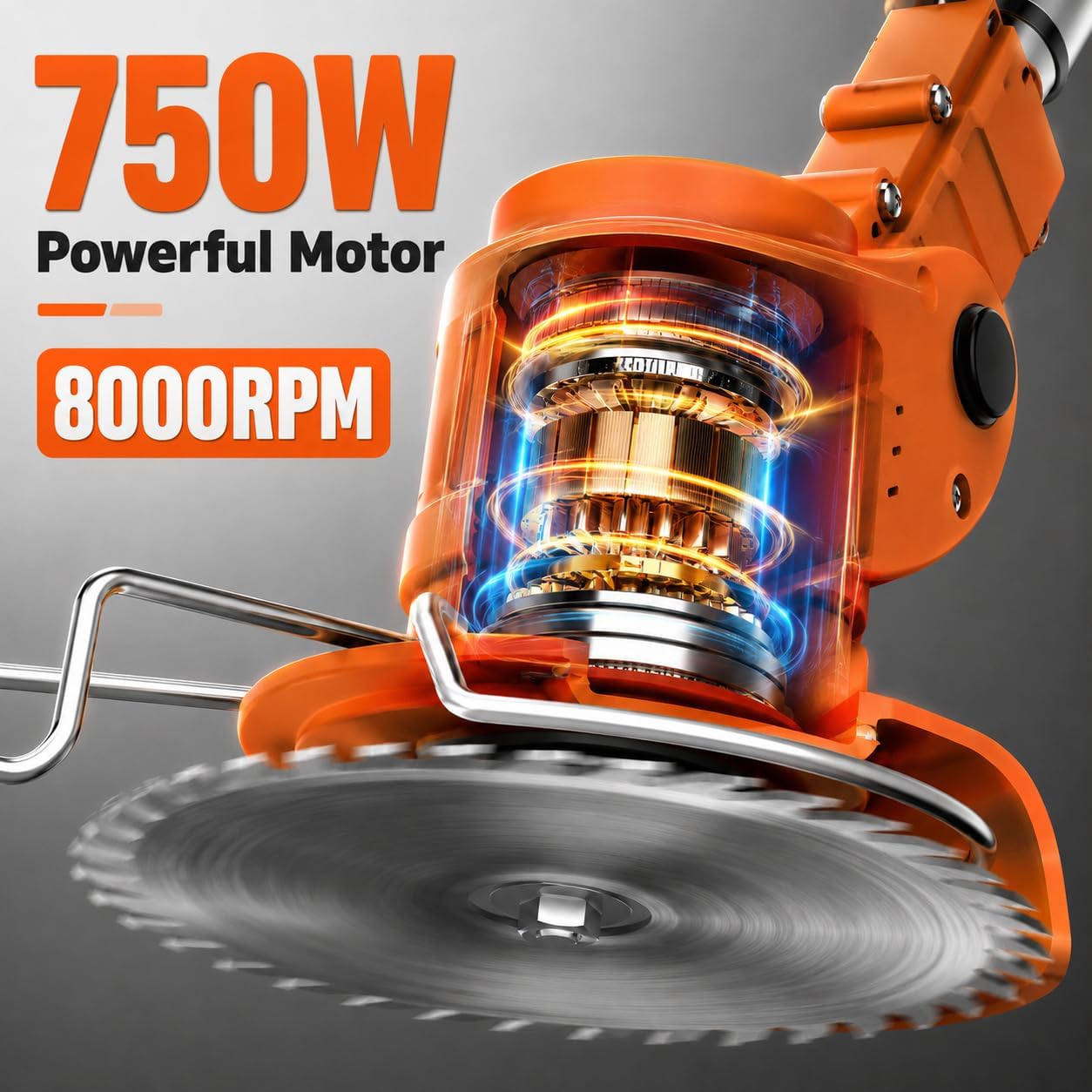 Thumbnail 1 de 21V Cordless Strimmer with 750W Motor and 2x 2000mAh Batteries