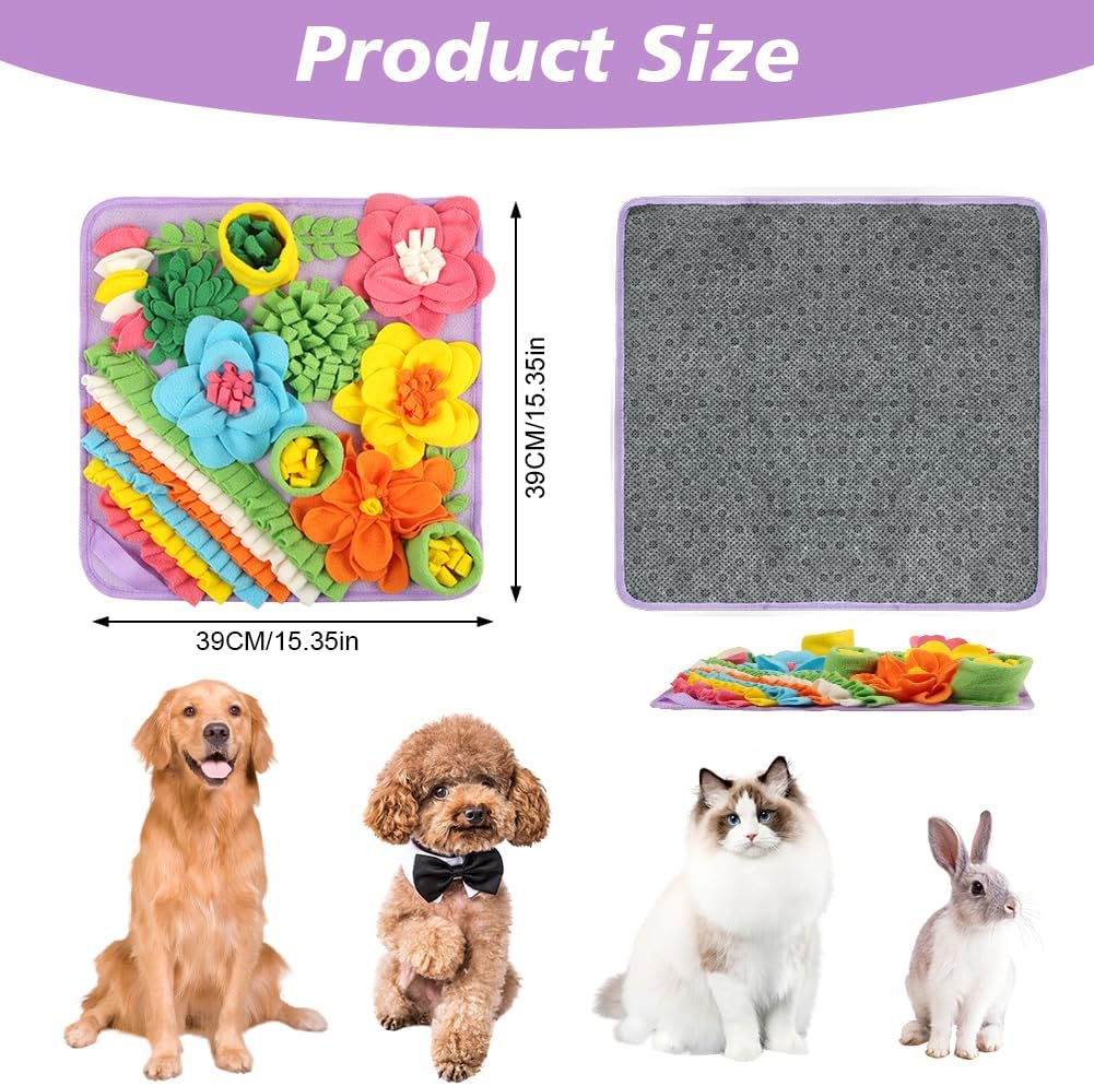 Detalle 2 de OSDUE Tappeto Olfattivo Cane 39 cm – Foraggiamento e Addestramento con Gioco di Snuffle