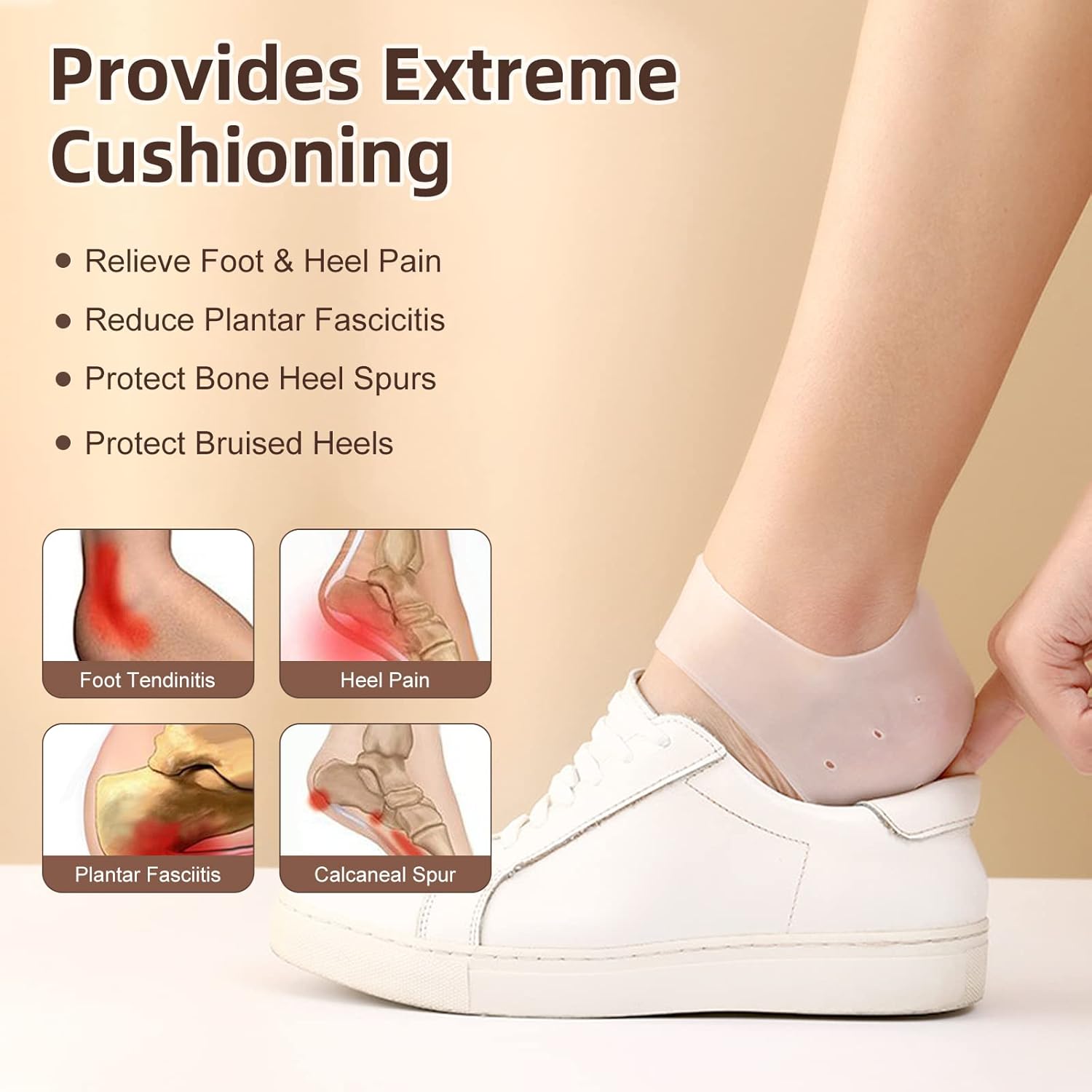 Thumbnail 2 de Silicone Heel Protectors 2 Pairs