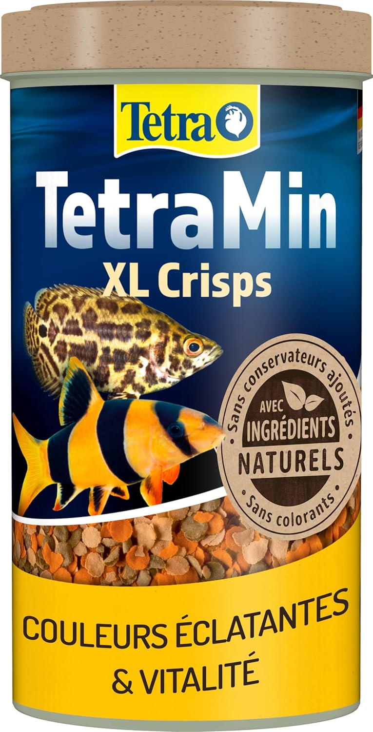 TetraMin XL Crisps Nutri Evolution – Aliment complet en pétales pour poissons tropicaux de grande taille
