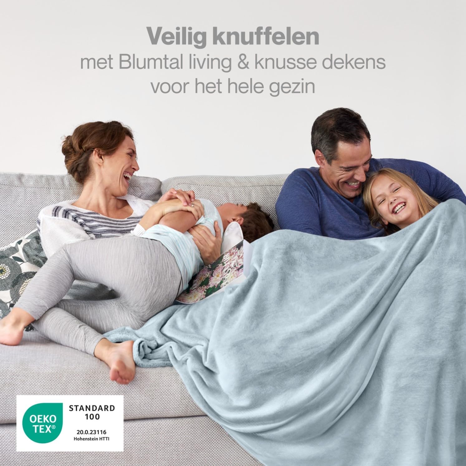 Detalle 2 de Blumtal EB0055 fleecedeken 270 x 230 cm, microvezel, hemelsblauw