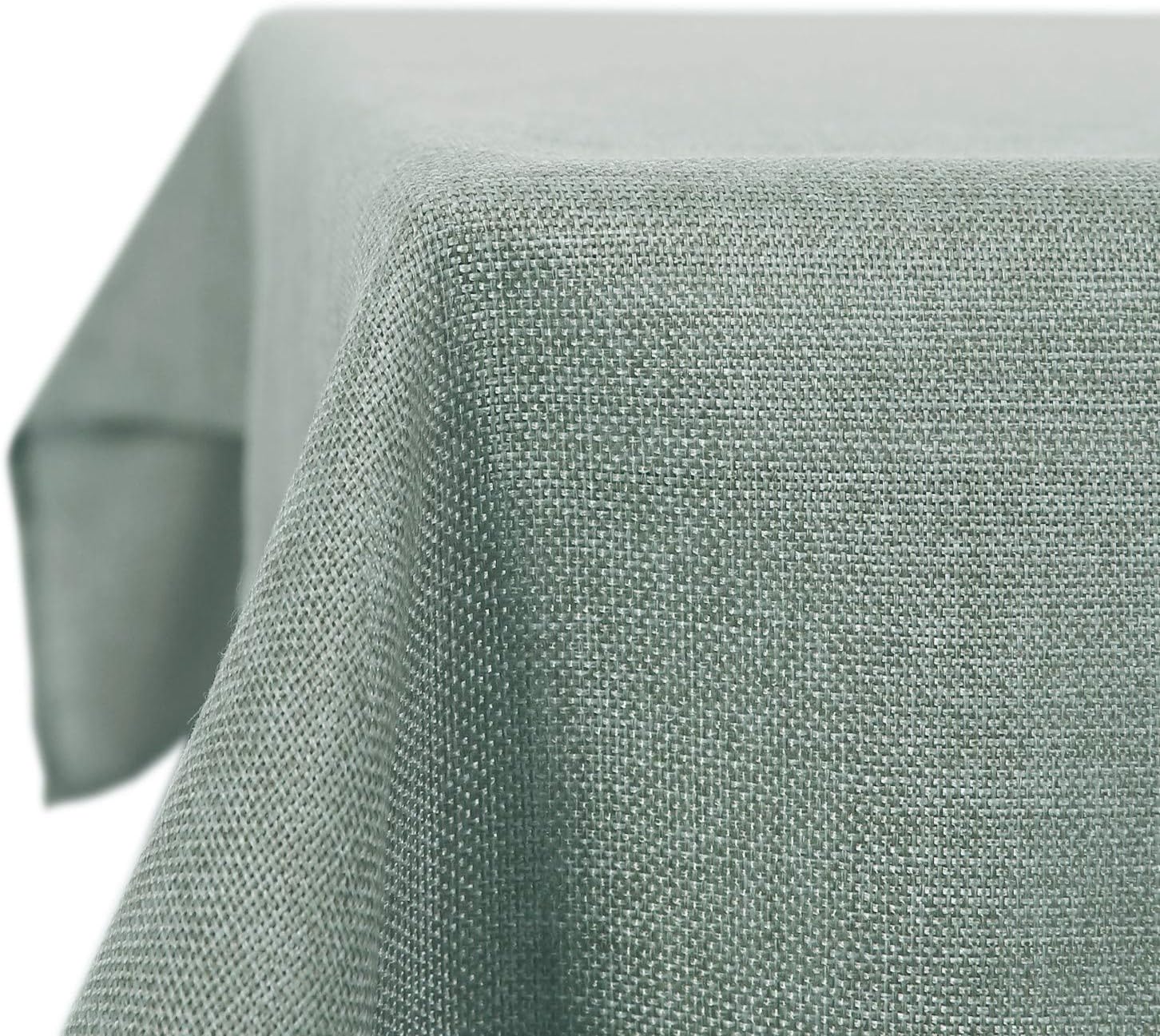 Detalle de Deconovo Nappe rectangulaire effet lin, 150x200 cm, vert clair 📐