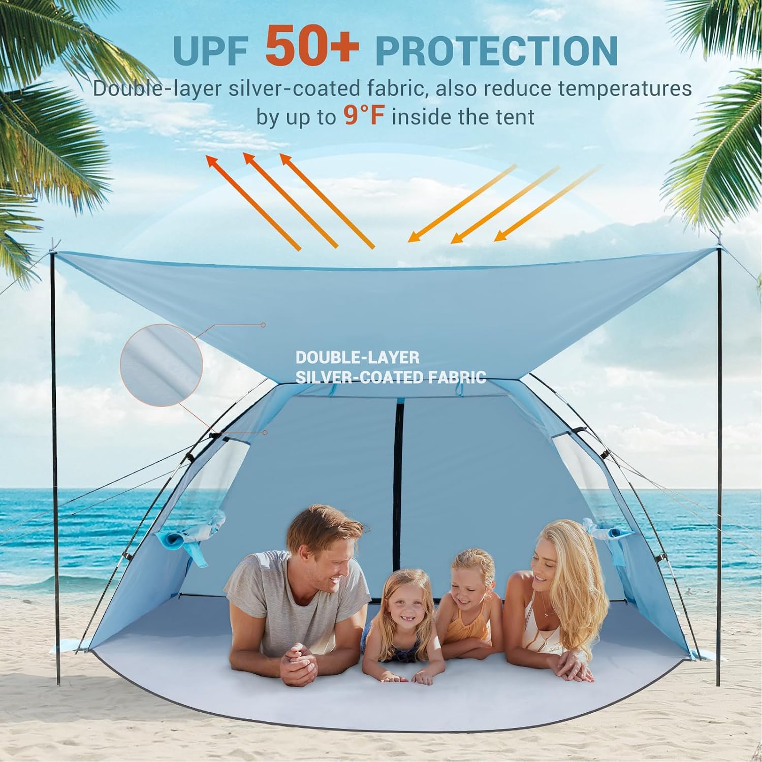 Thumbnail 3 de Elegear CumbreX Beach Tent Sun Shelter with Canopy (4-5 Person)