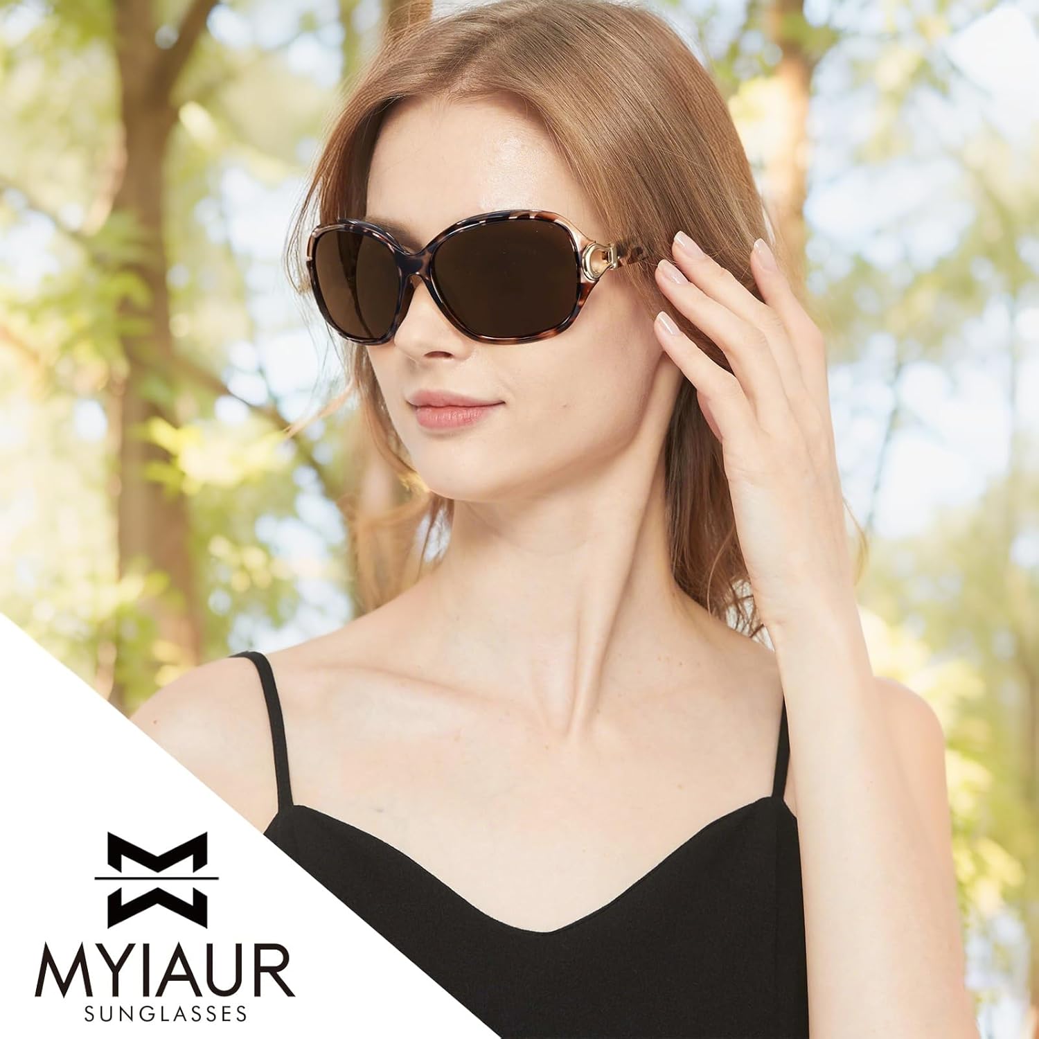 Thumbnail 1 de Myiaur polarised oversized sunglasses for women with UV400 protection