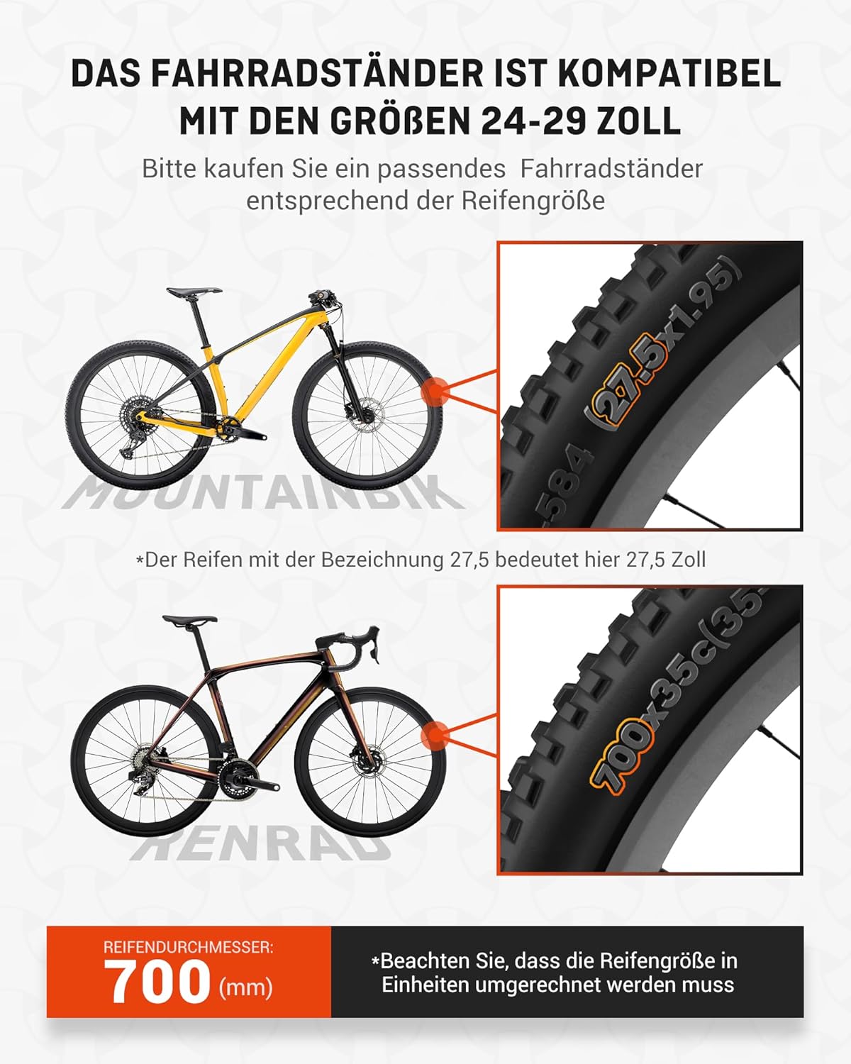Thumbnail 3 de HENMI Fahrradständer 24-29 Zoll Höhenverstellbar