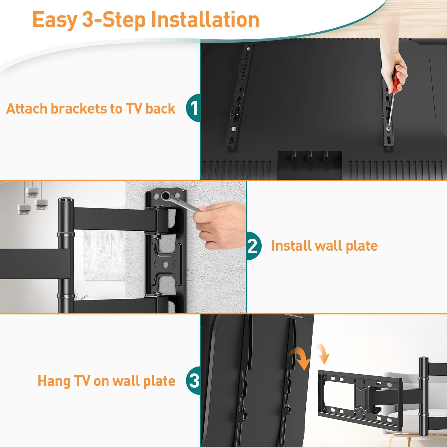 Thumbnail 6 de ELIVED EV011 tilt swivel TV bracket 35KG