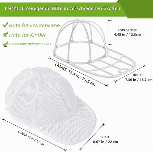Thumbnail 4 de Haiou 2 Stück Hut-Unterlegscheibe / Cap Washer – Halterung für Baseballkappen (Weiß)