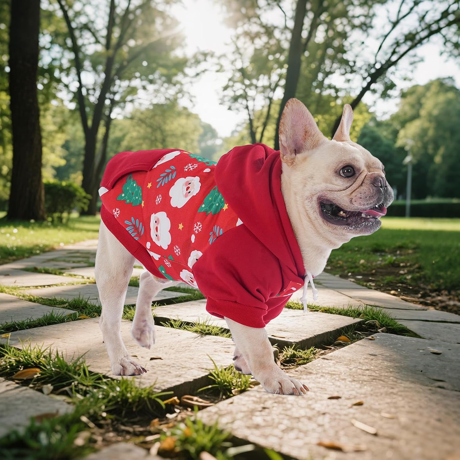 Thumbnail 6 de KOOLTAIL BJSJ122_SDL Christmas Dog Hoodie, Large Red Holiday Sweatshirt