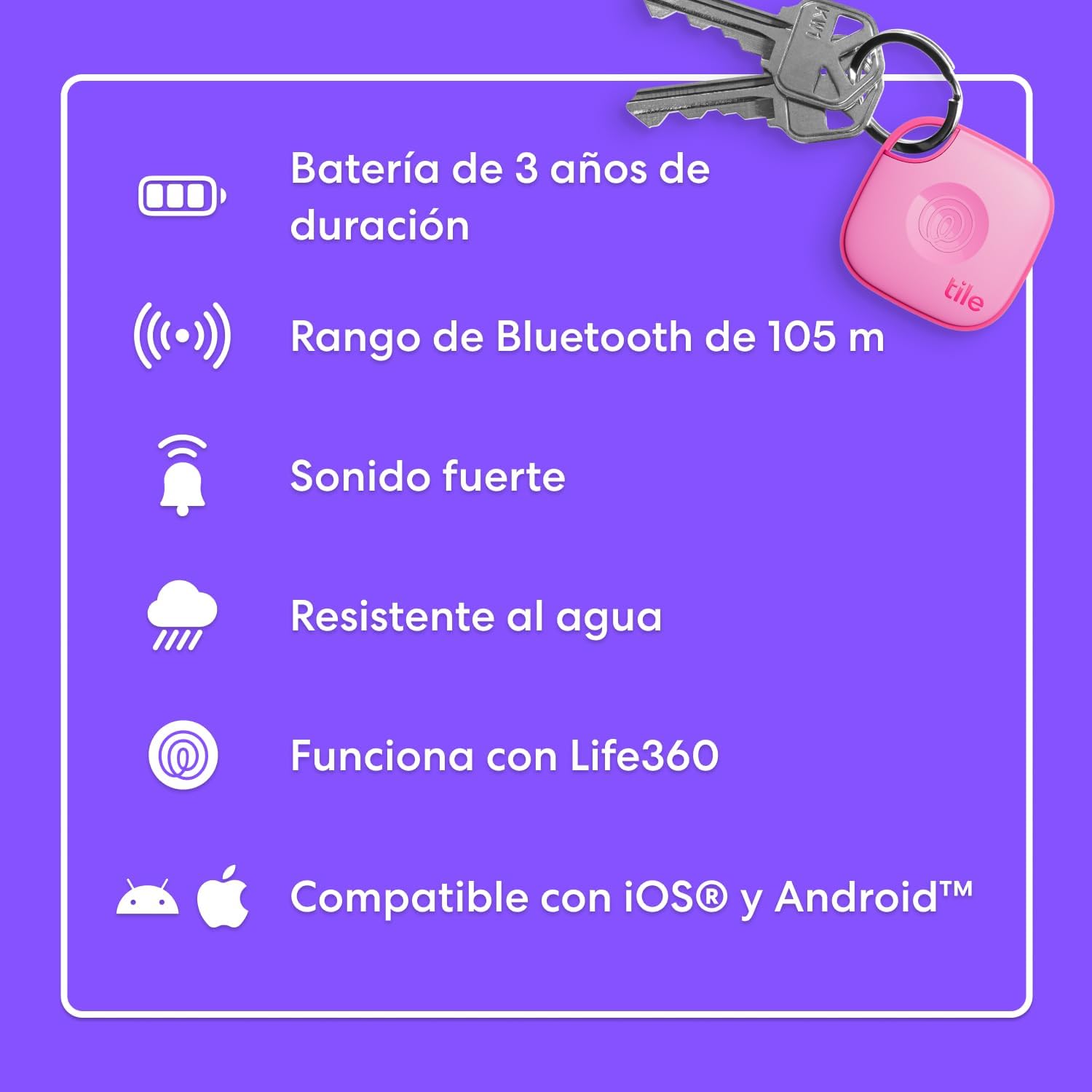 Thumbnail 5 de Tile by Life360 Mate (2024) - Localizador Bluetooth 🗝