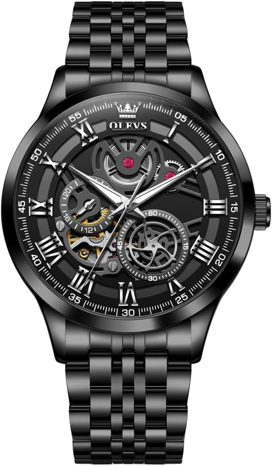 Thumbnail 4 de OLEVS Damenarmbanduhr Quarz – Elegante Uhr mit Lederarmband, 30 m Wasserdicht, Datumsanzeige und Leuchtindizien