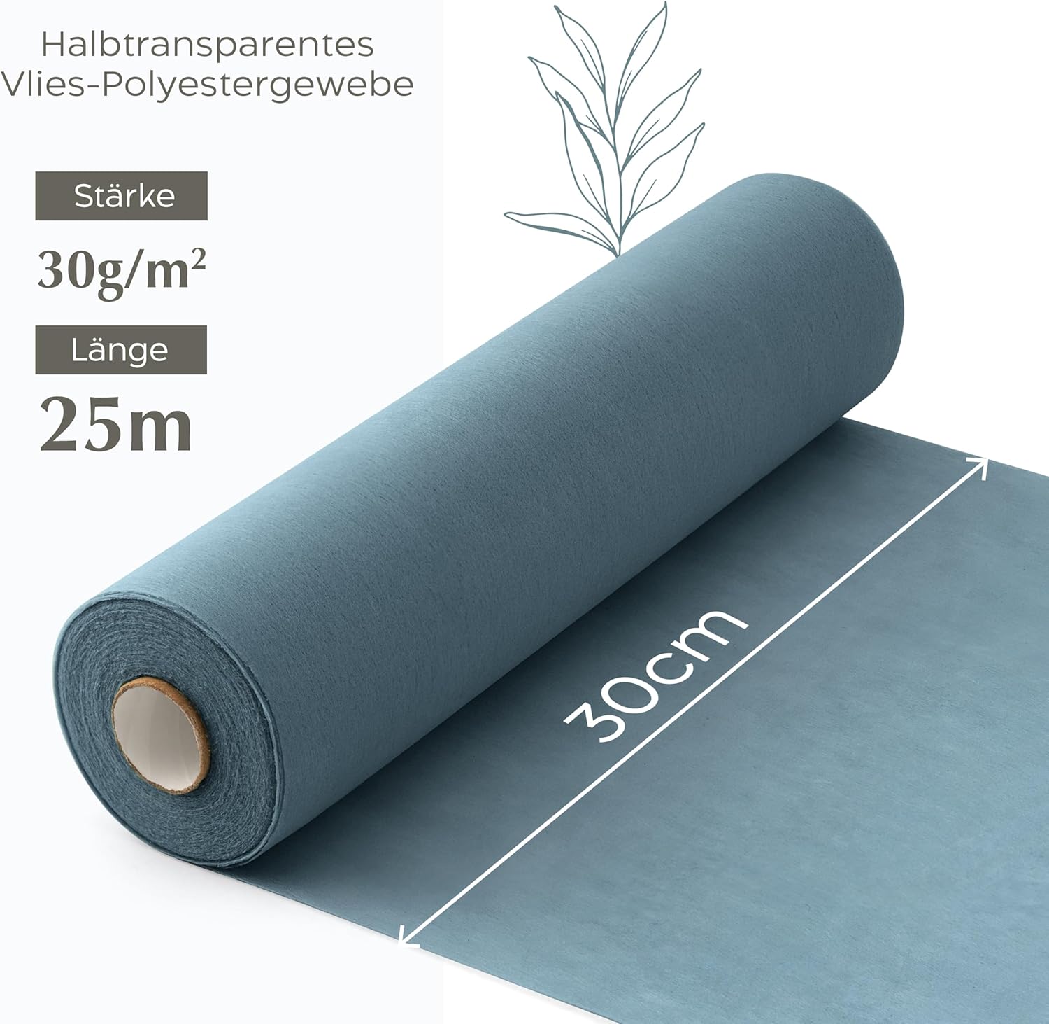 Thumbnail 4 de Twinzee Vlies Tischläufer Rauch Blau (30 cm x 25 m) für Tischdeko zu Geburtstag, Hochzeit, Taufe & mehr