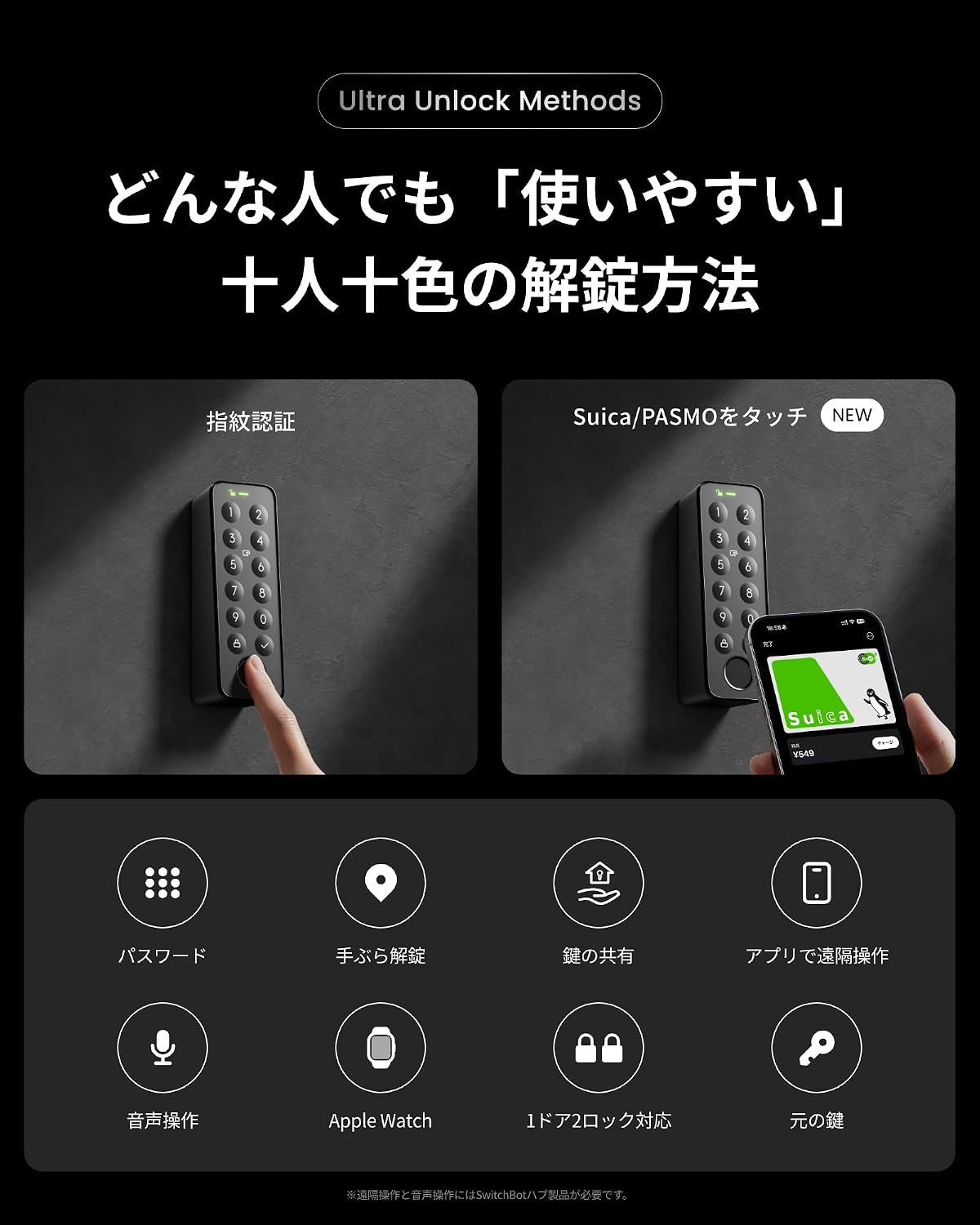 Thumbnail 6 de SwitchBot スマートロック Ultra 指紋認証パッド対応・暗証番号・交通系ICカード対応