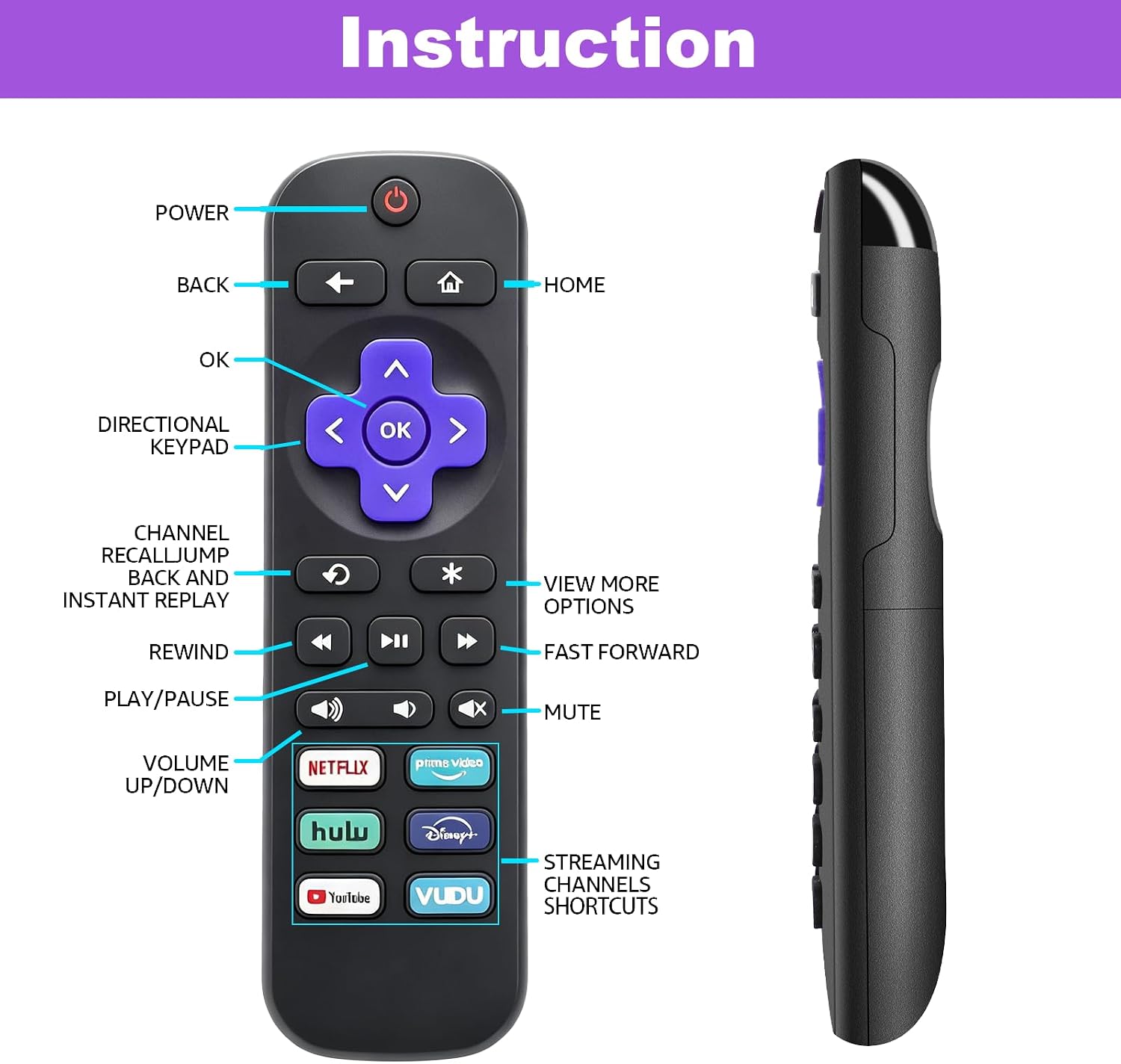 Thumbnail 6 de Gotellx Roku TV Remote Controls, 4-Pack