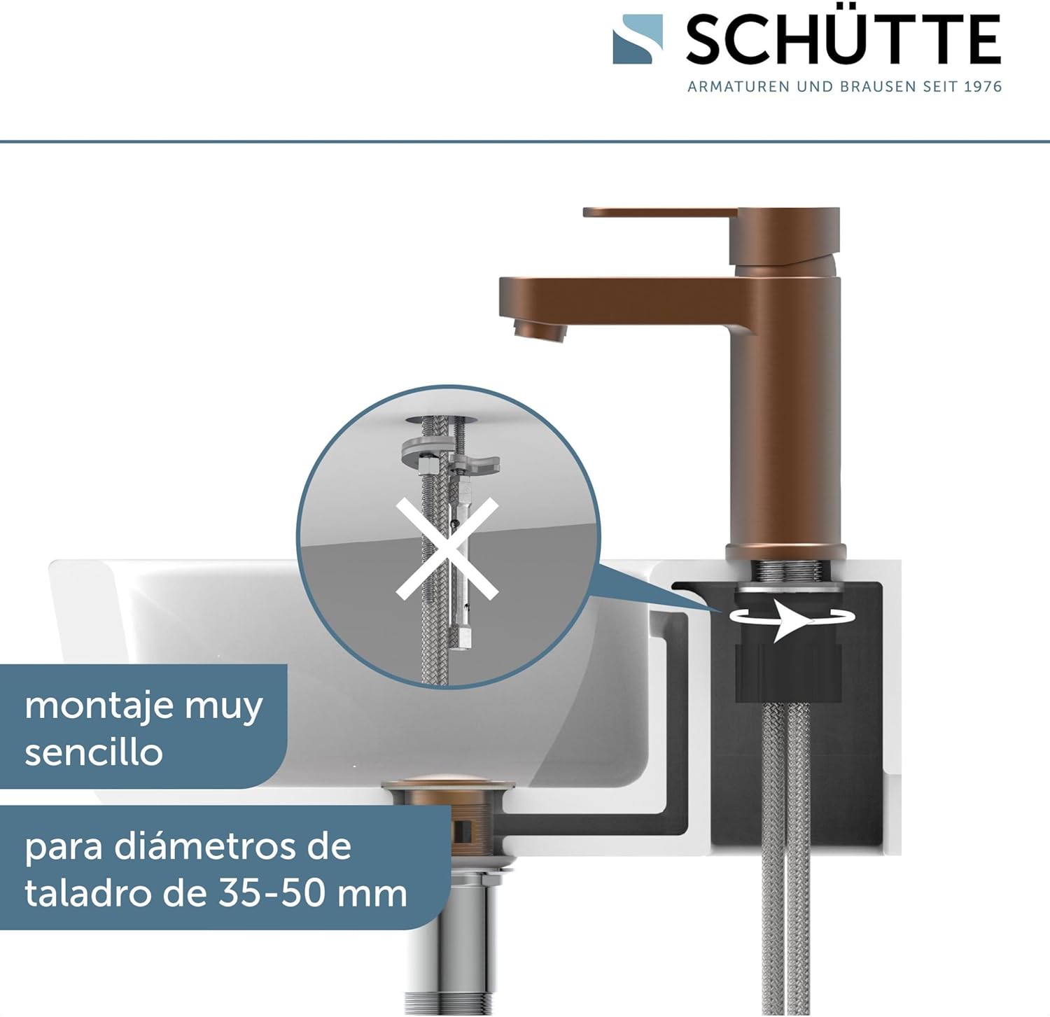 Thumbnail 1 de Schütte 34213 Grifo de Lavabo Elephant Cobre 🐘