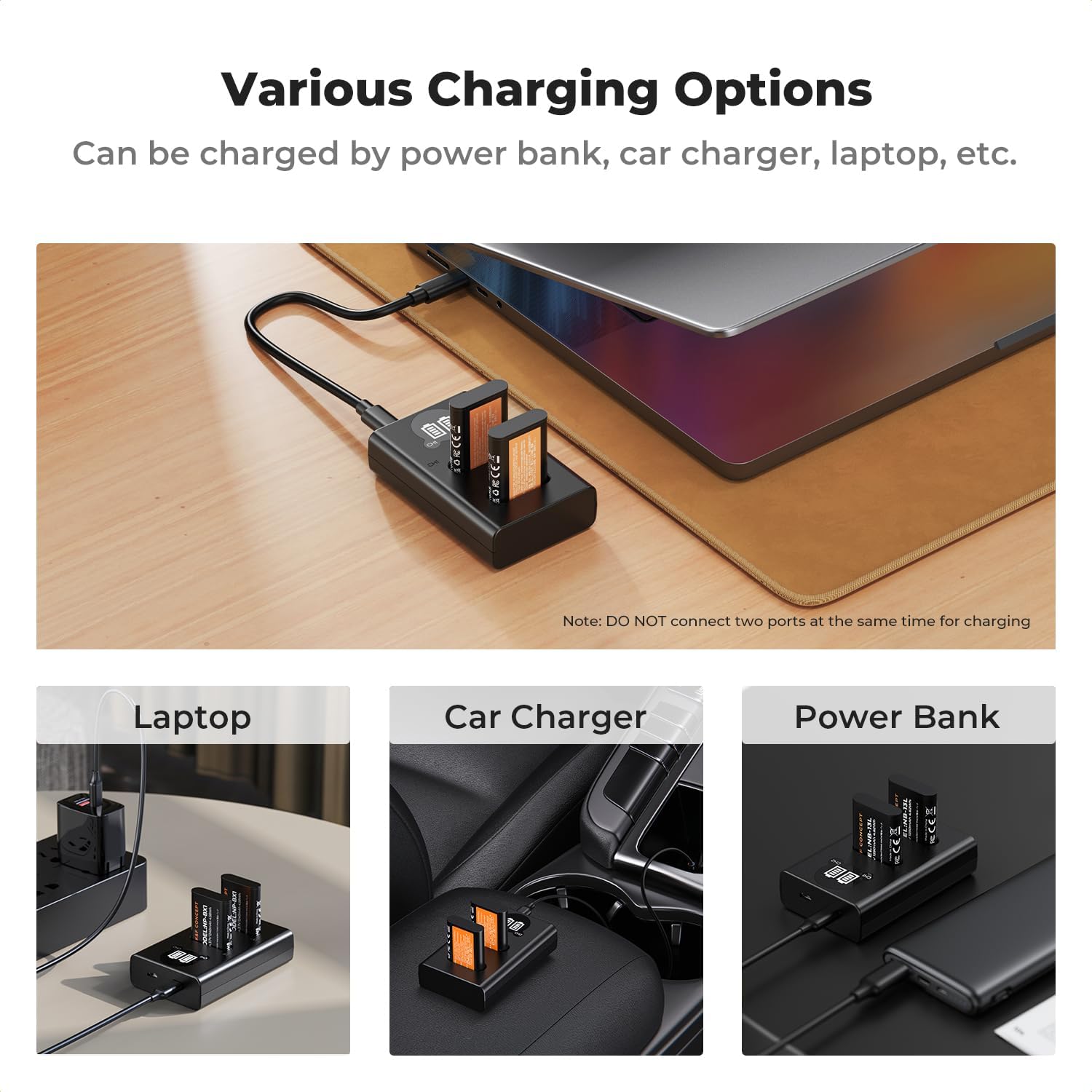 Thumbnail 5 de K&F CONCEPT 2-Pack NP-BX1 Battery and Charger Set – compatibility with Sony ZV-1, RX100 series and more