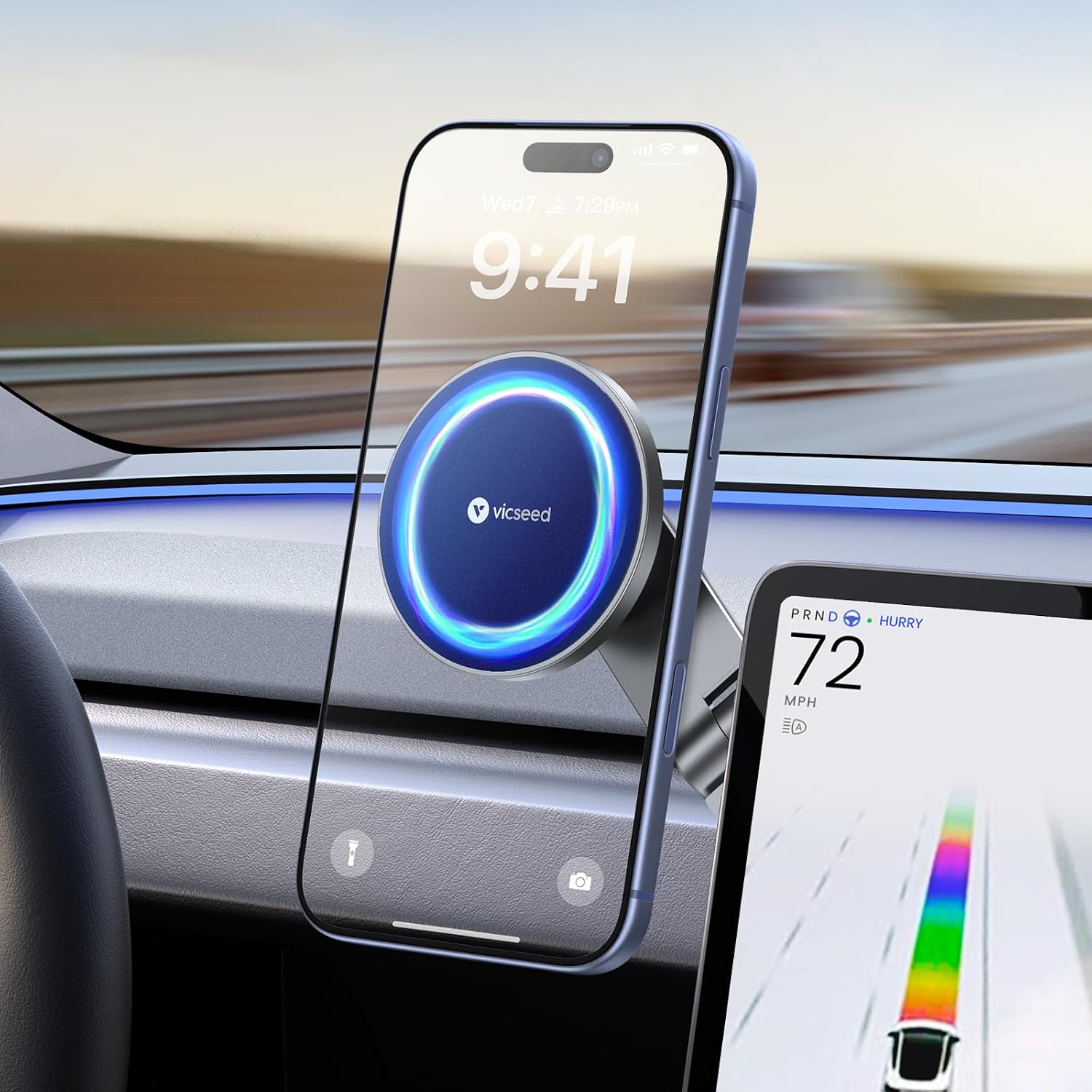 Detalle de VICSEED Tesla Phone Mount for Model 3/Y