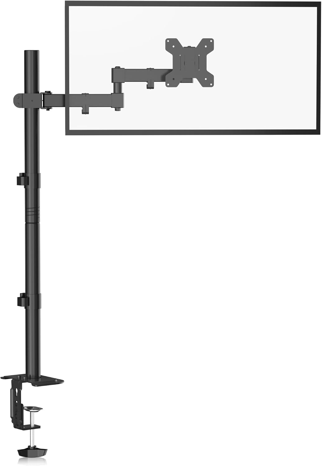 Detalle de Bracwiser MD7821 Monitorarm mit stufenlos einstellbarer Stehhöhe (800 mm) für 13–32" Bildschirme, VESA 75/100