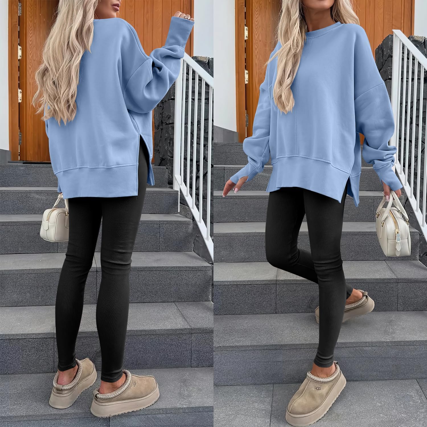 Thumbnail 5 de ANRABESS Oversized Women's Hoodie thumbhole long sleeve