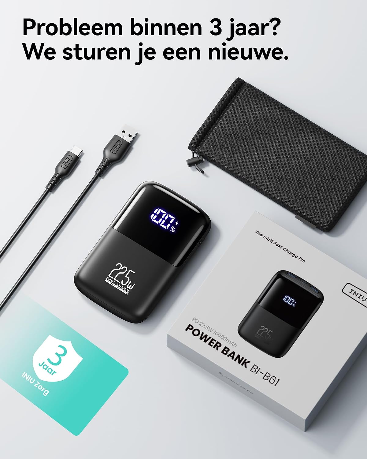 Thumbnail 6 de INIU Mini Power Bank 10.000 mAh, 22,5 W, USB-C en digitale display