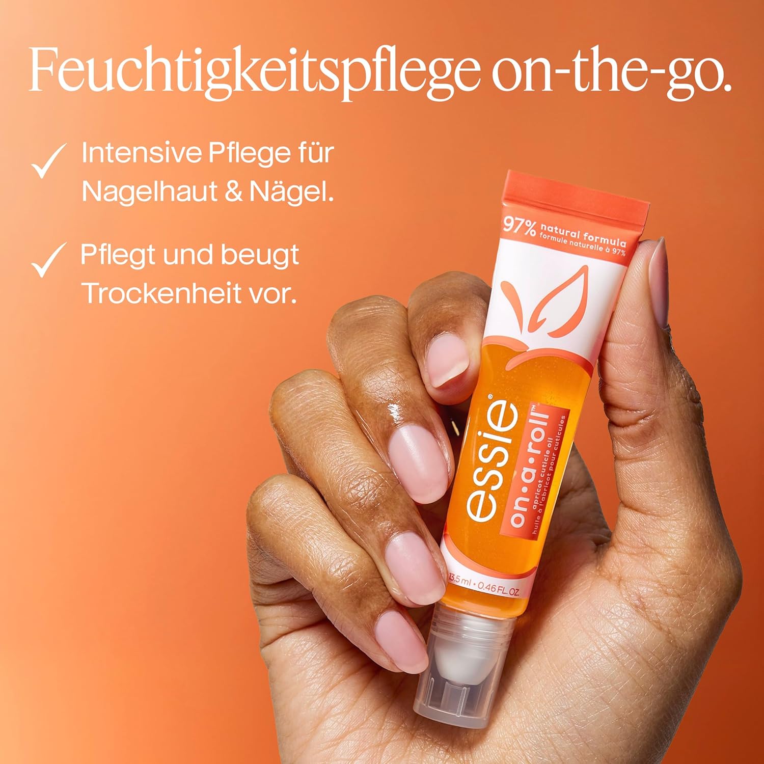Thumbnail 1 de Essie On a Roll Apricot Nagelhautöl – kompakt roll-on für Feuchtigkeit und Pflege der Nägel