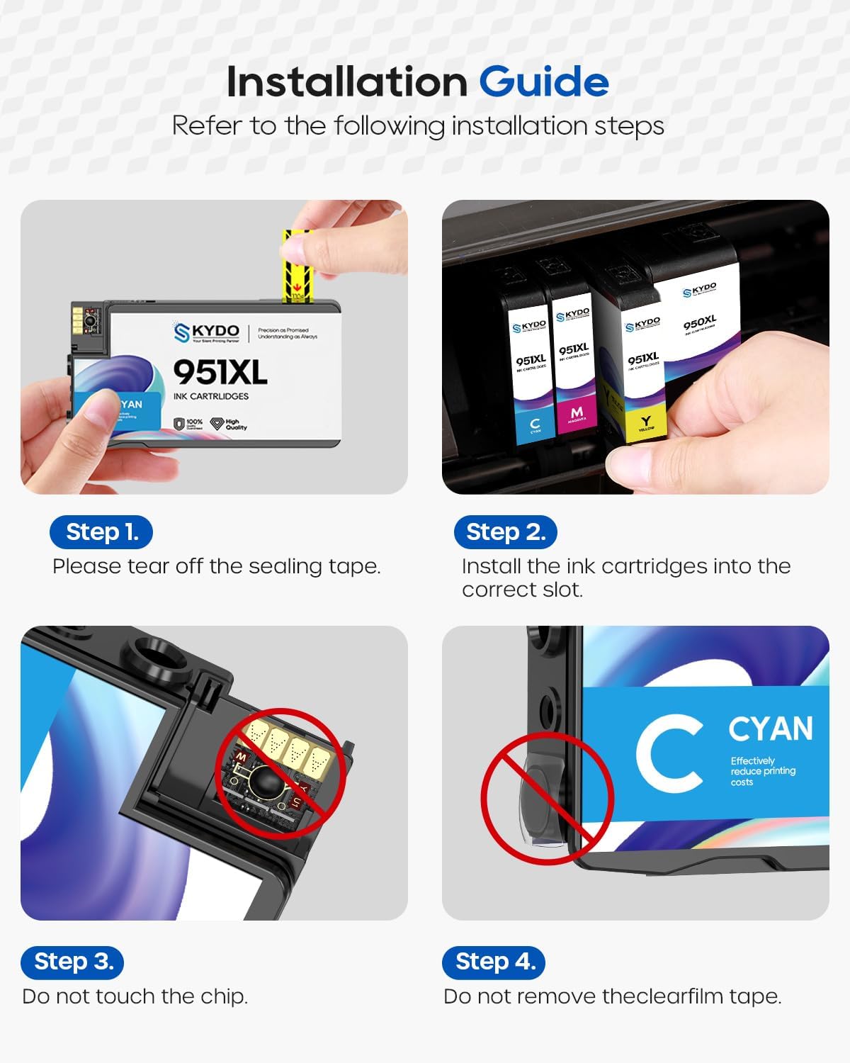 Detalle 2 de Skydo 950XL 951XL High-Yield Ink Cartridge Combo for HP OfficeJet Pro