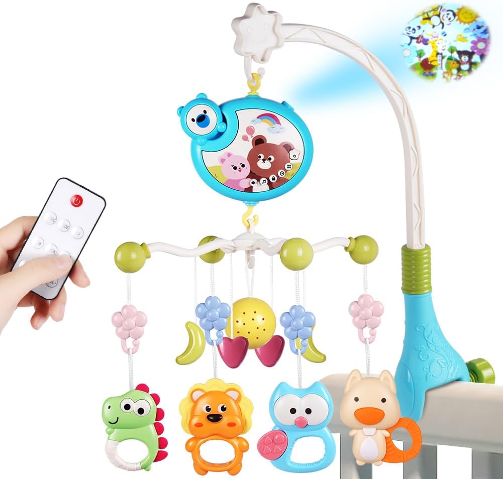 Aolso Mobile musical lit bébé 3‑en‑1